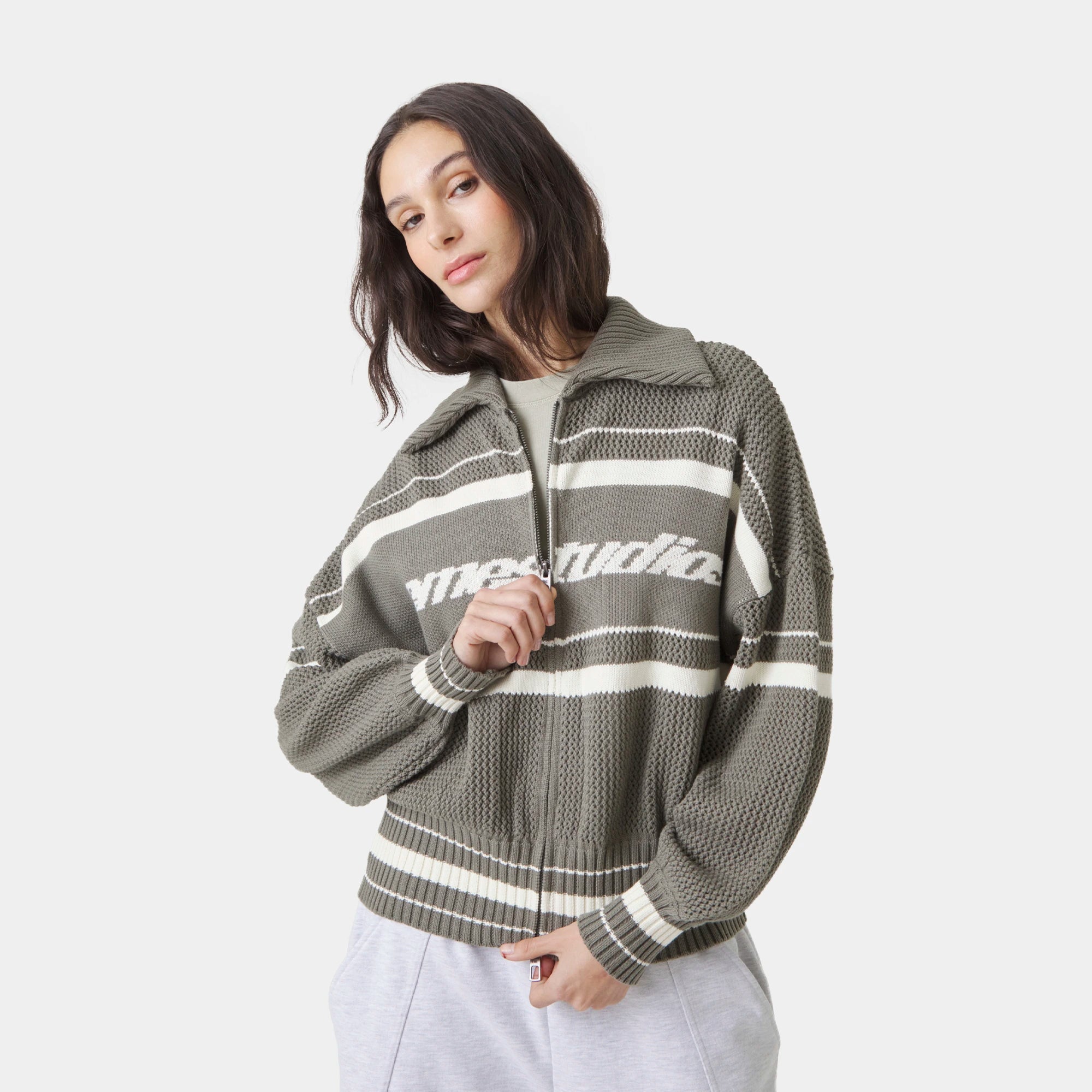 Unit Knited Forest Full Zip Knitwear Eme Studios