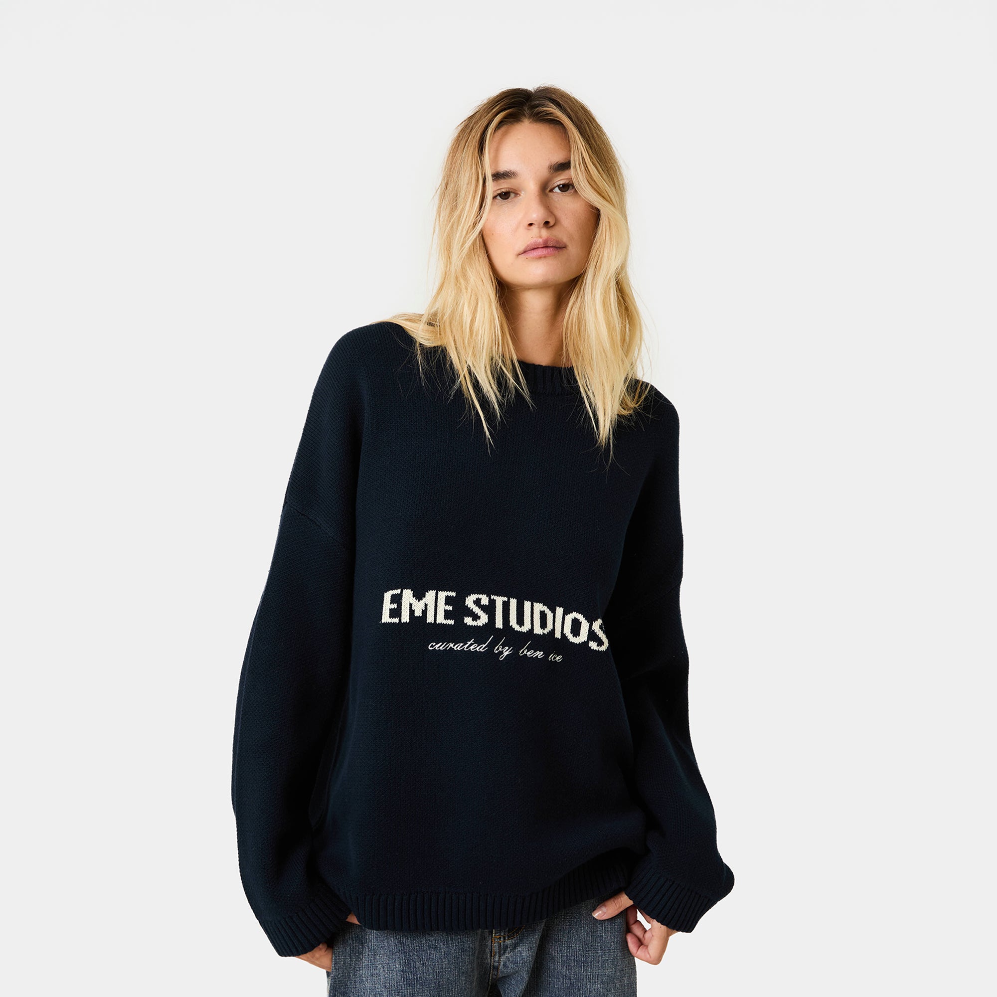 Master Navy Knit Sweater Knitwear eme