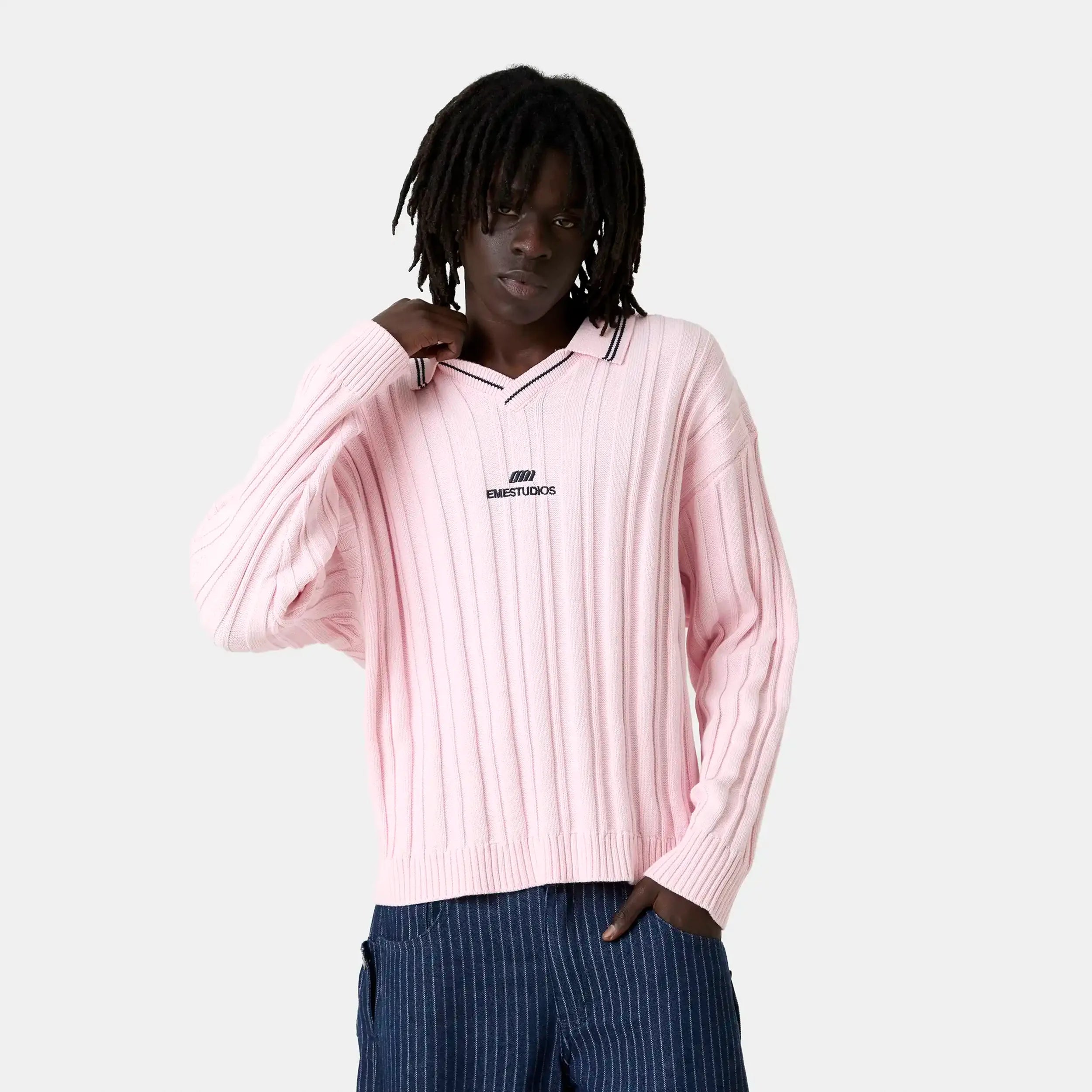 Pivot Cotton Candy Knit Polo Knitwear Eme Studios