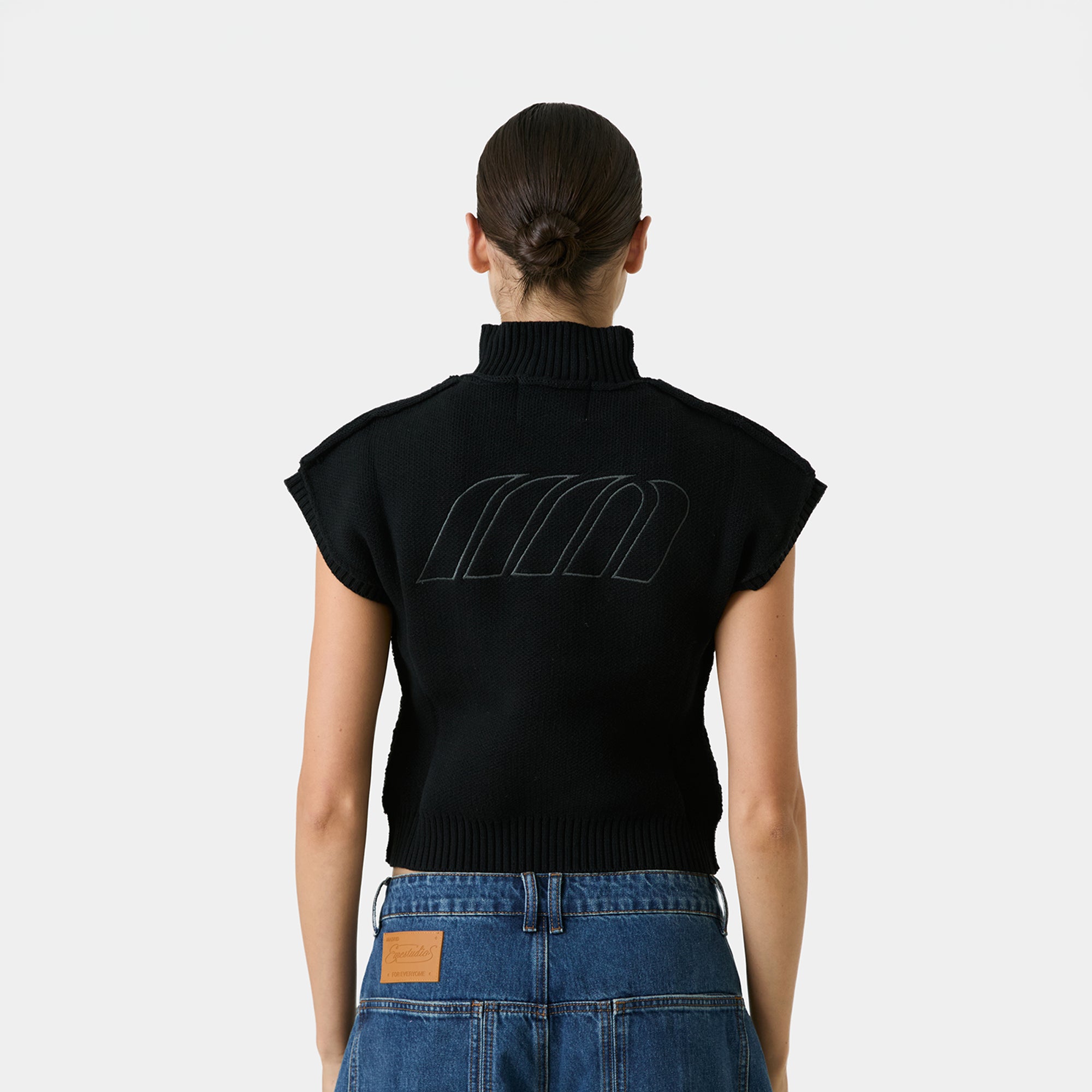 Lorca Black Knit Vest Woman Knitwear Eme Studios