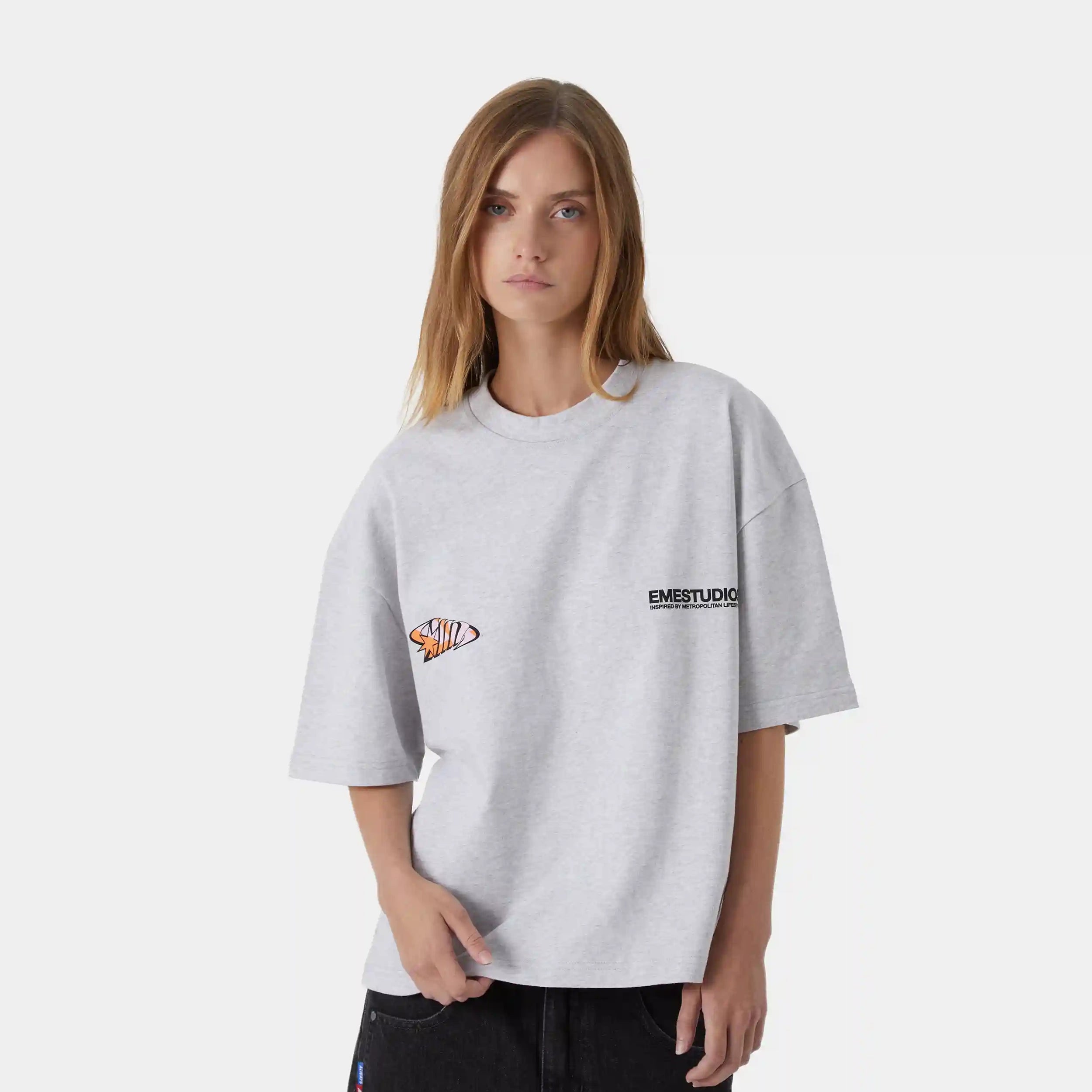 Houndstooh Grey Oversized Tee T-shirts eme