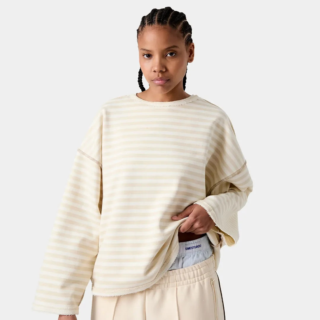 Sade Off Sand Reverse Crewneck Sweatshirts Eme Studios