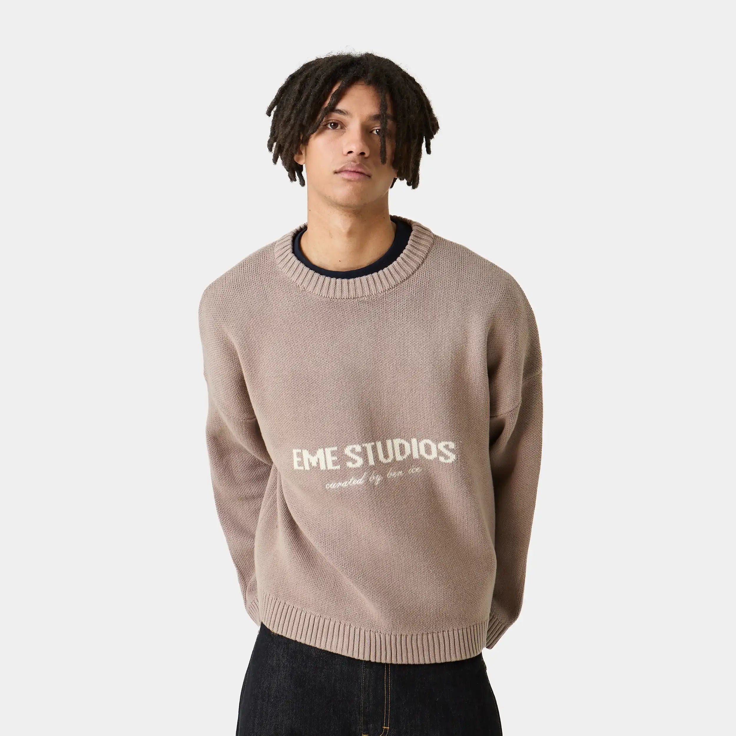 Master Muddy Brown Knit Sweater Knitwear eme