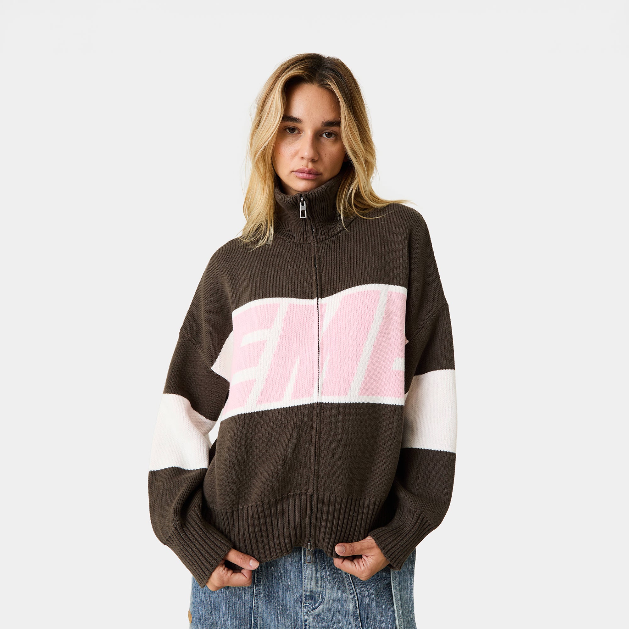Thrill Lollipop Zipper Knit Knitwear eme