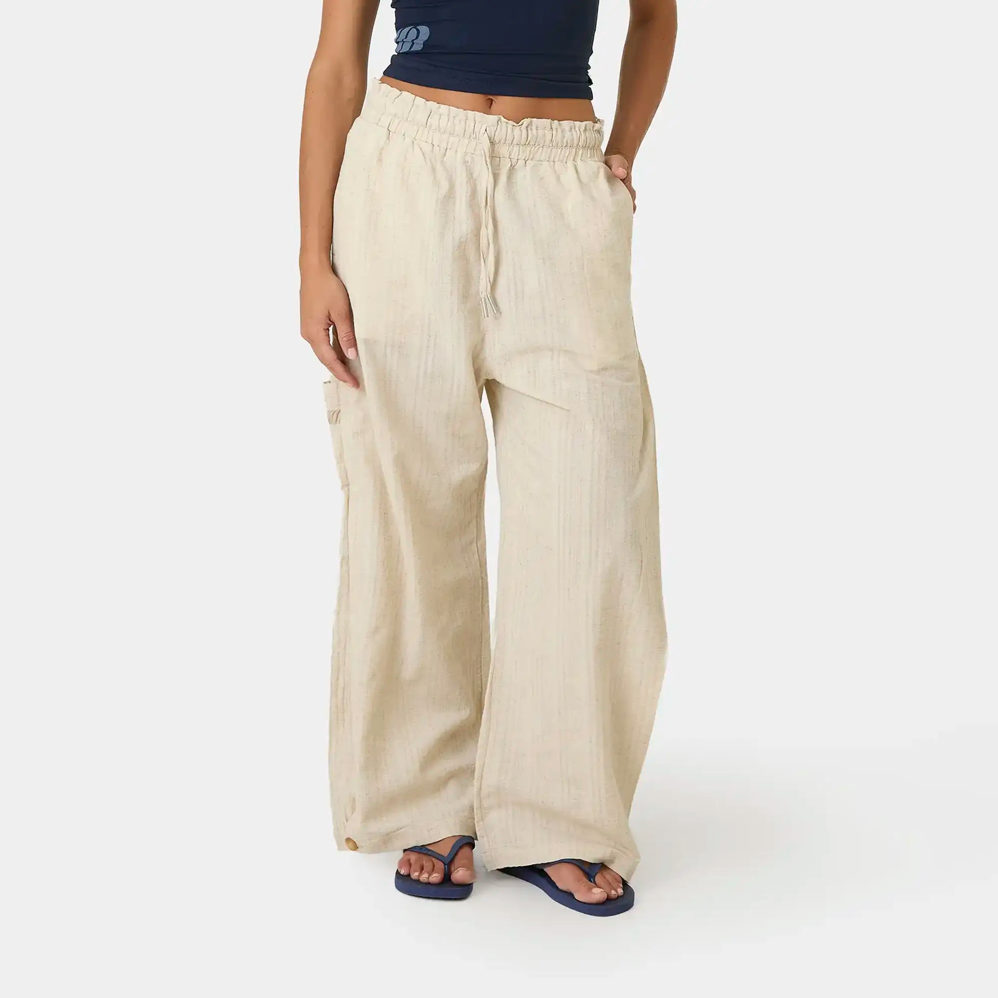 Linen Off Sand Pants Woman Pants Eme Studios