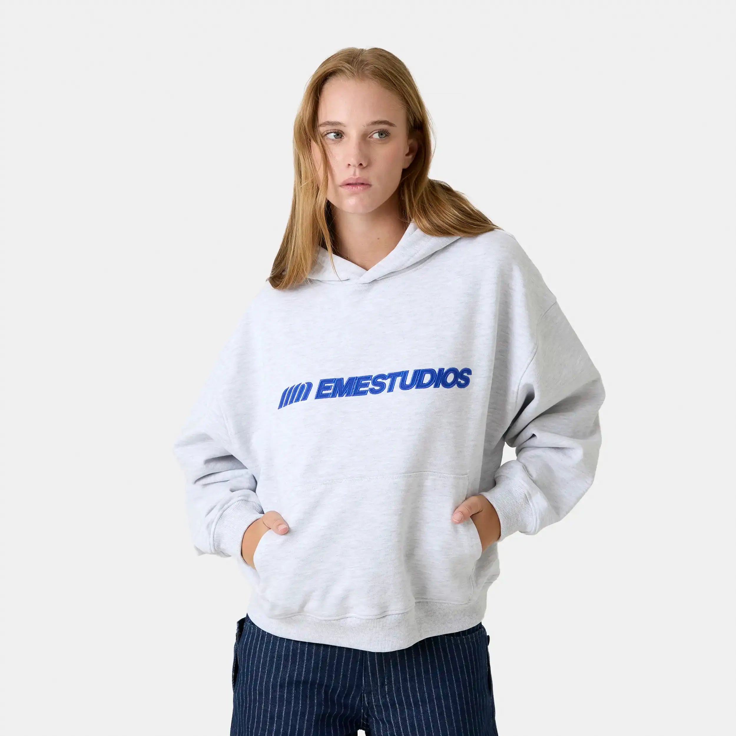 Metro Heather Grey Oversized Hoodie Hoodies Eme Studios