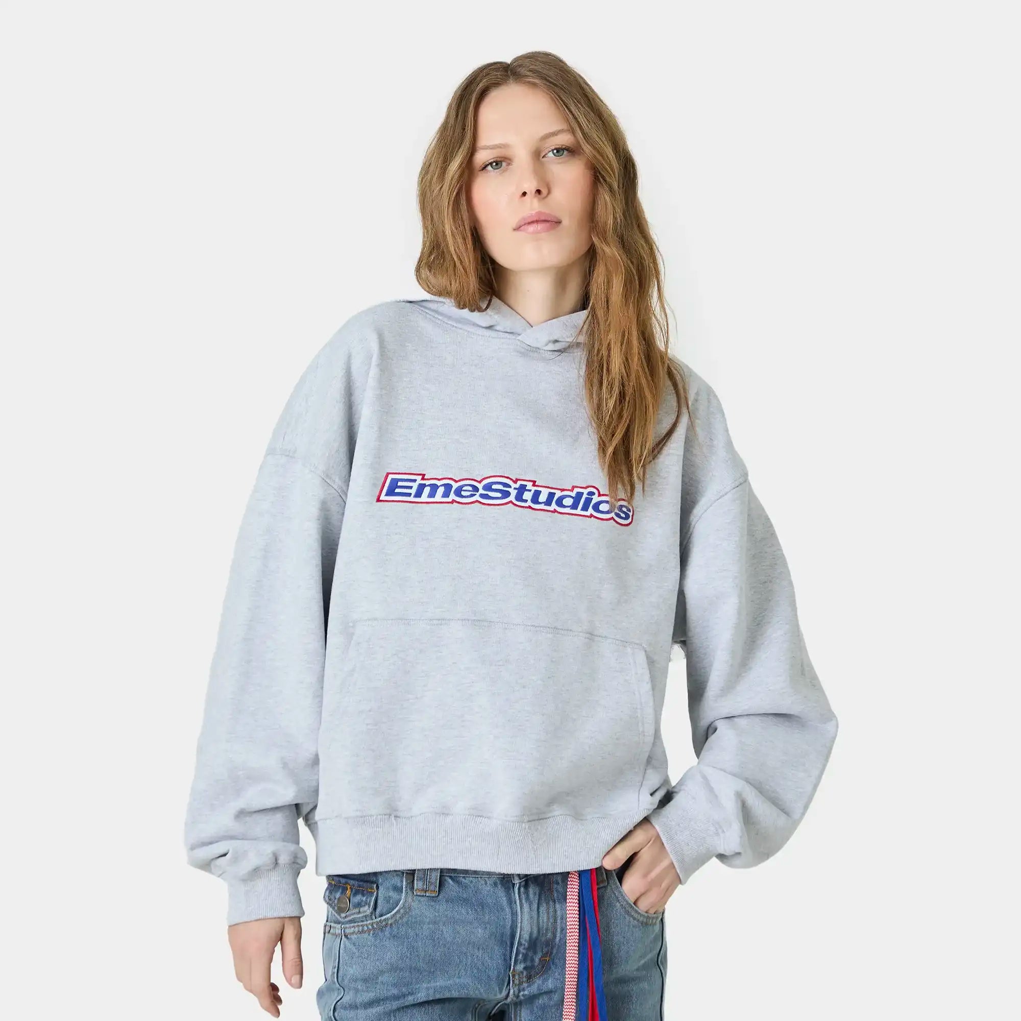 Box Heather Grey Oversized Hoodie Hoodies eme