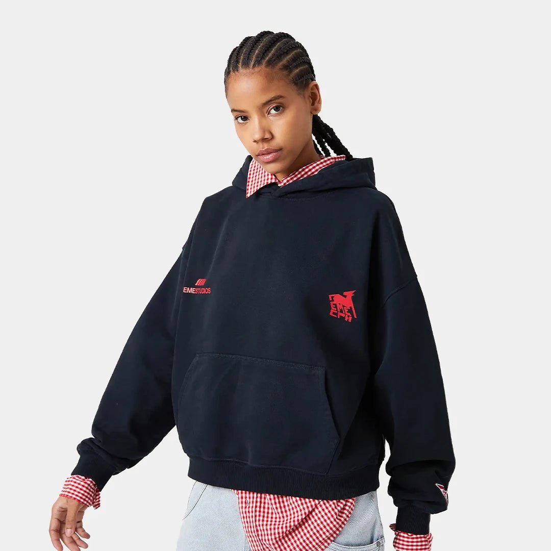 Rensdyr Navy Oversized Hoodie Hoodies eme
