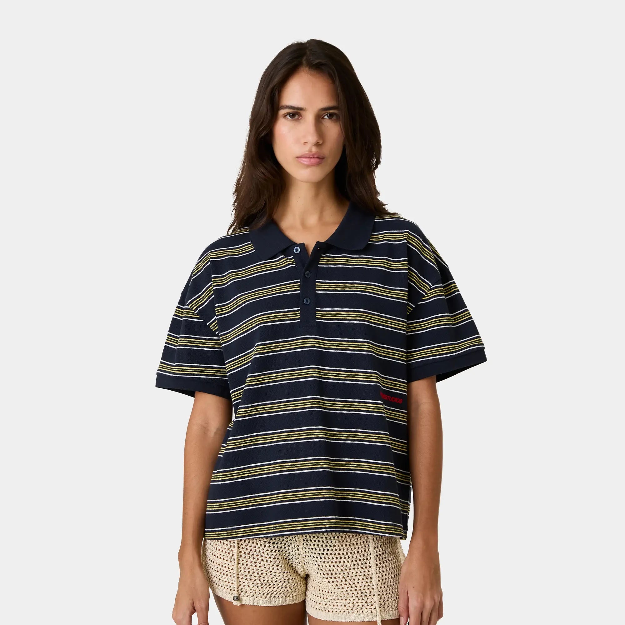 Giglio Navy Short Sleeve Polo T-shirts Eme Studios