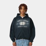 Keeper Shadow Cropped Boxy Full Zip Hoodies Eme Studios