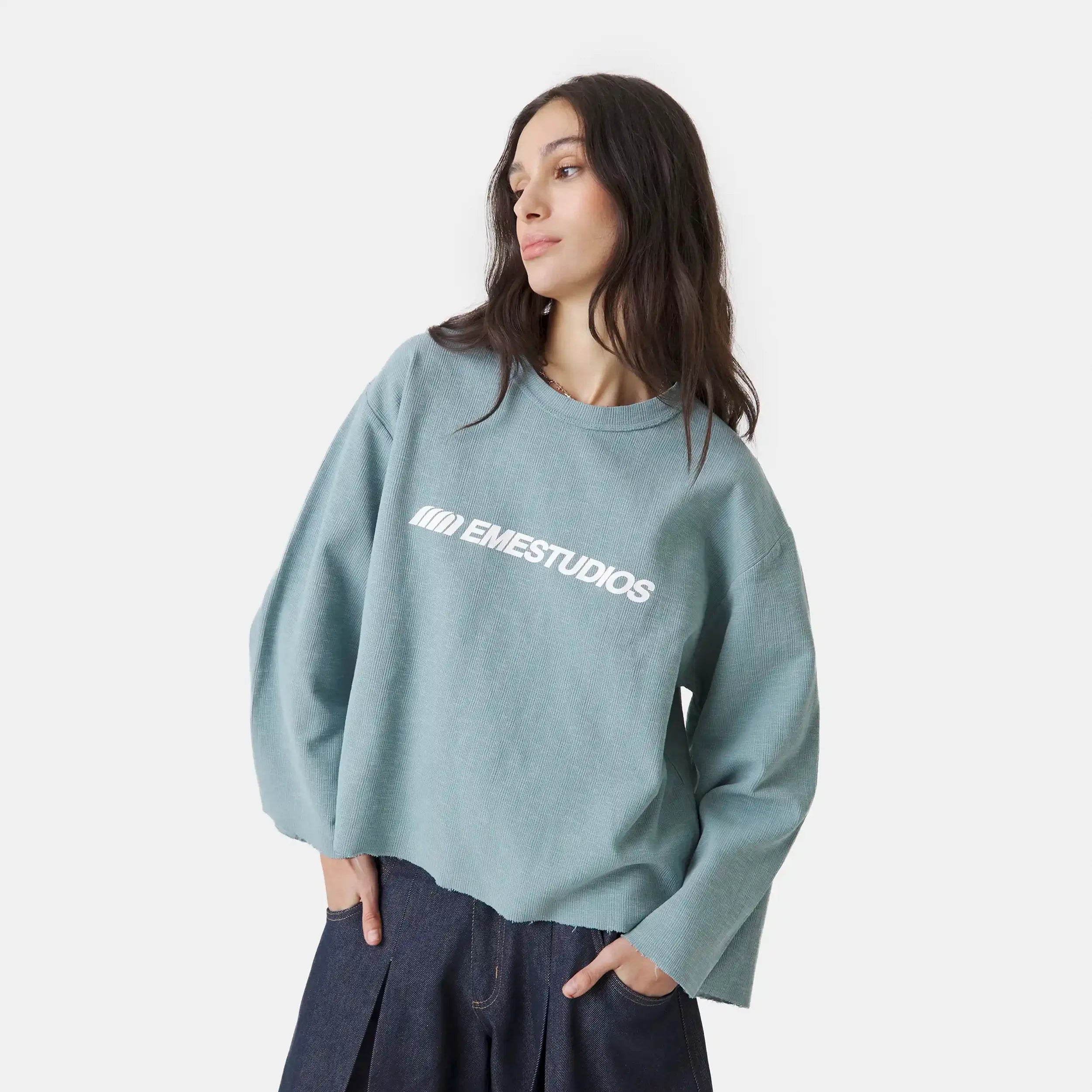 Metro Aqua Long Sleeve T-shirts Eme Studios