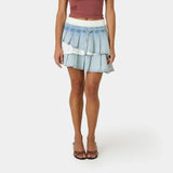Forest Light Denim Skirt Woman Pants Eme Studios