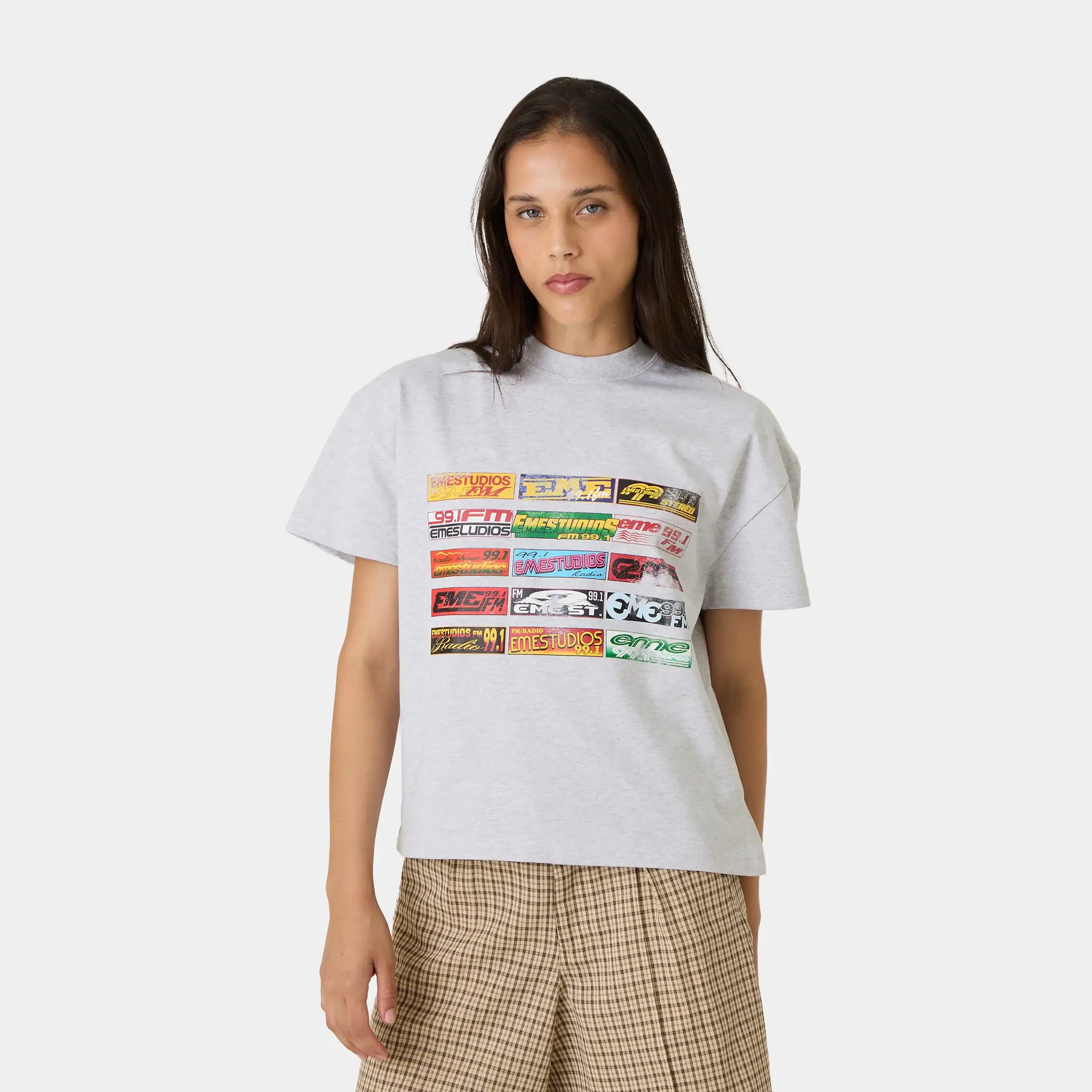 Los Santos Heather Grey Oversized Tee T-shirts Eme Studios