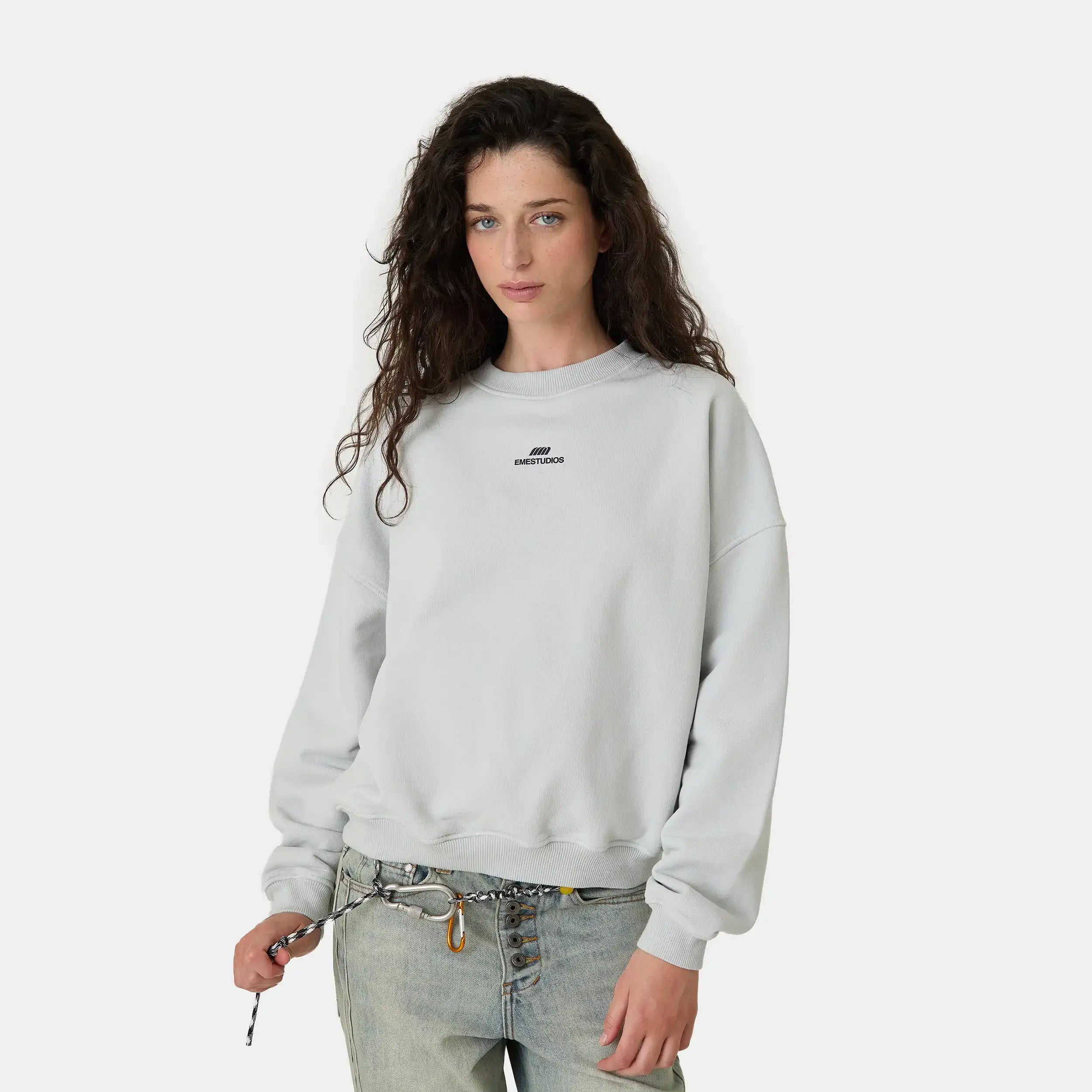 Uniform Mist Oversized Crewneck Sweatshirts Eme Studios