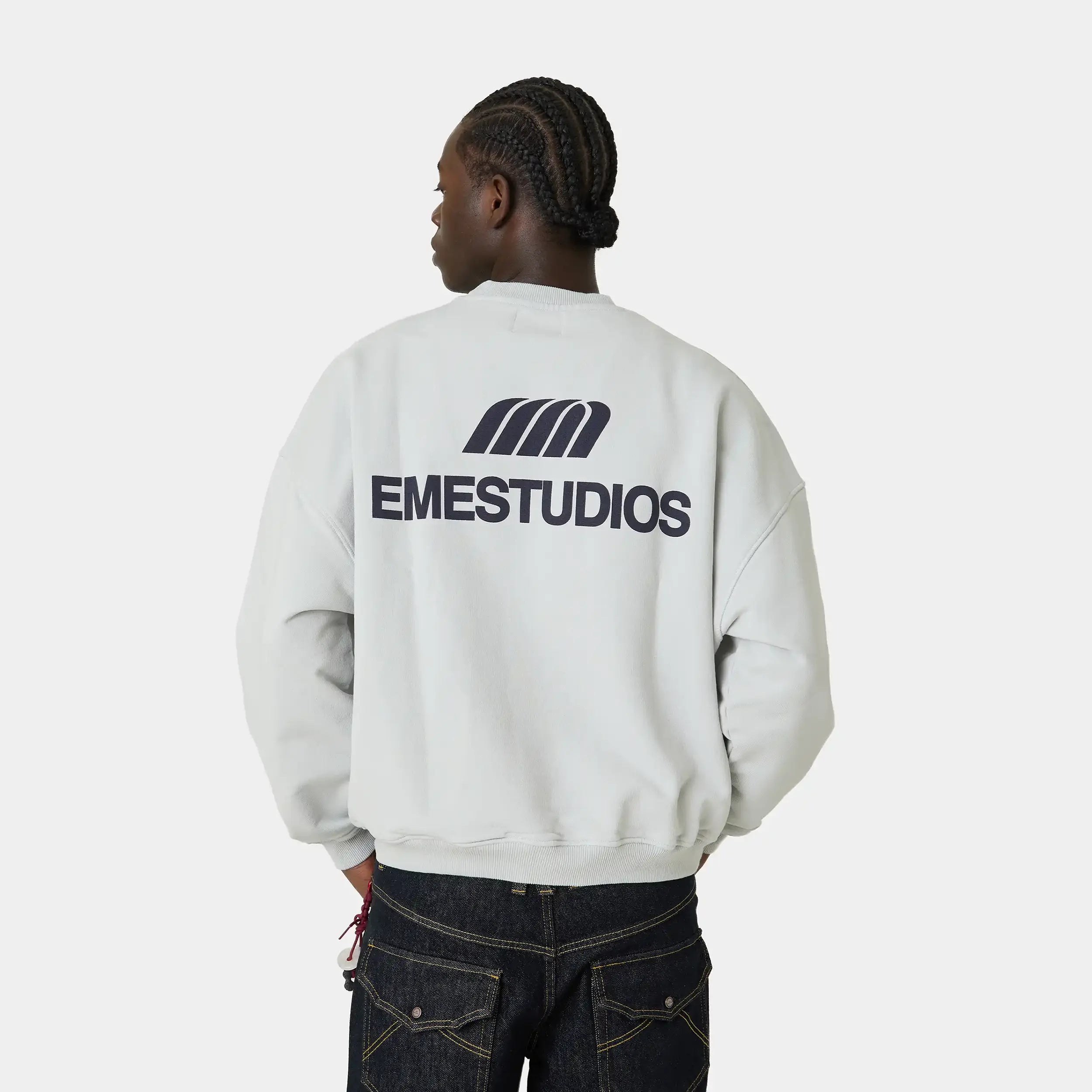 Uniform Mist Oversized Crewneck Sweatshirts Eme Studios