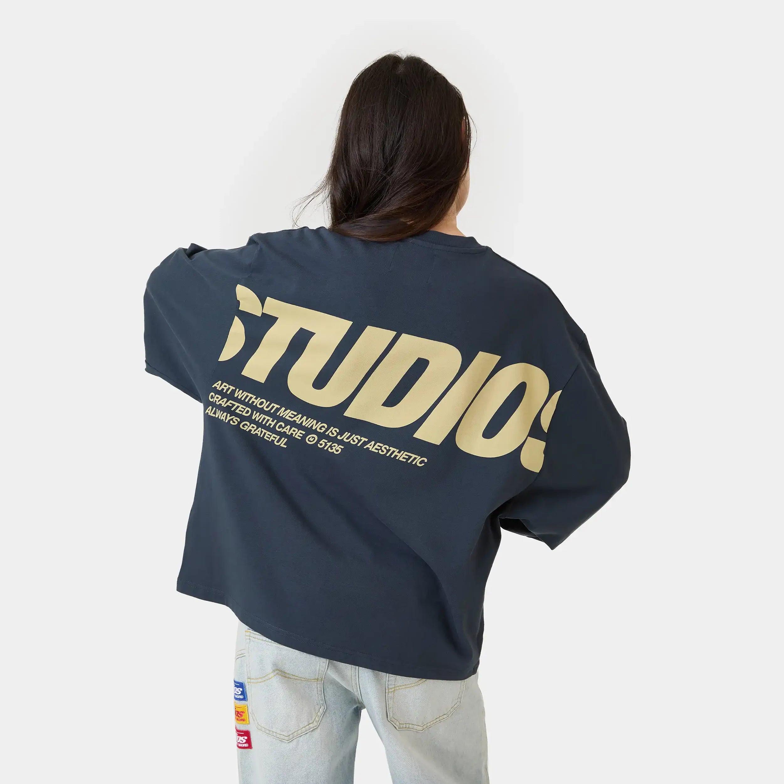Thrill Navy Long Sleeve T-shirts eme