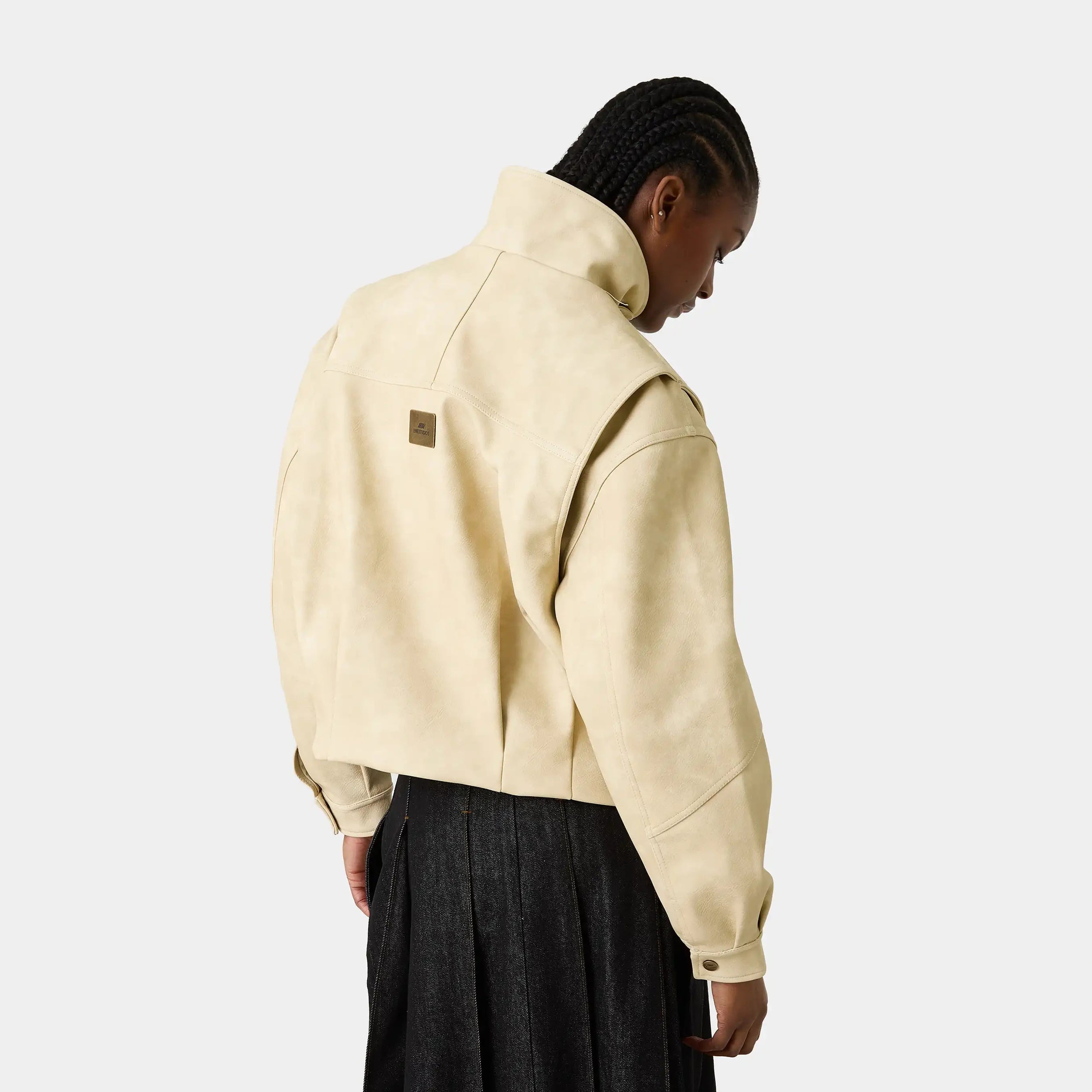 Romu Off Sand Coat Woman Outerwear Eme Studios