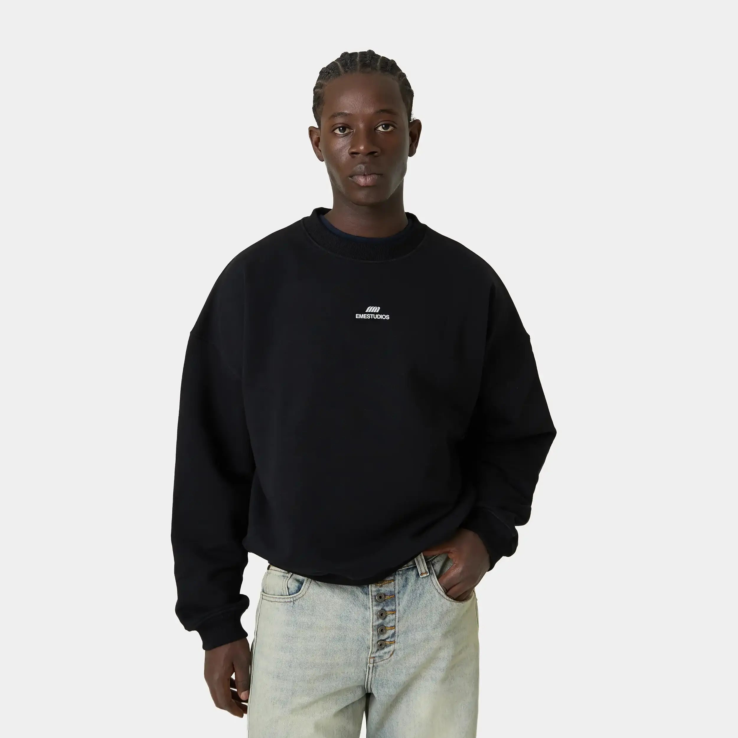 Uniform Shadow Oversized Crewneck Sweatshirts Eme Studios