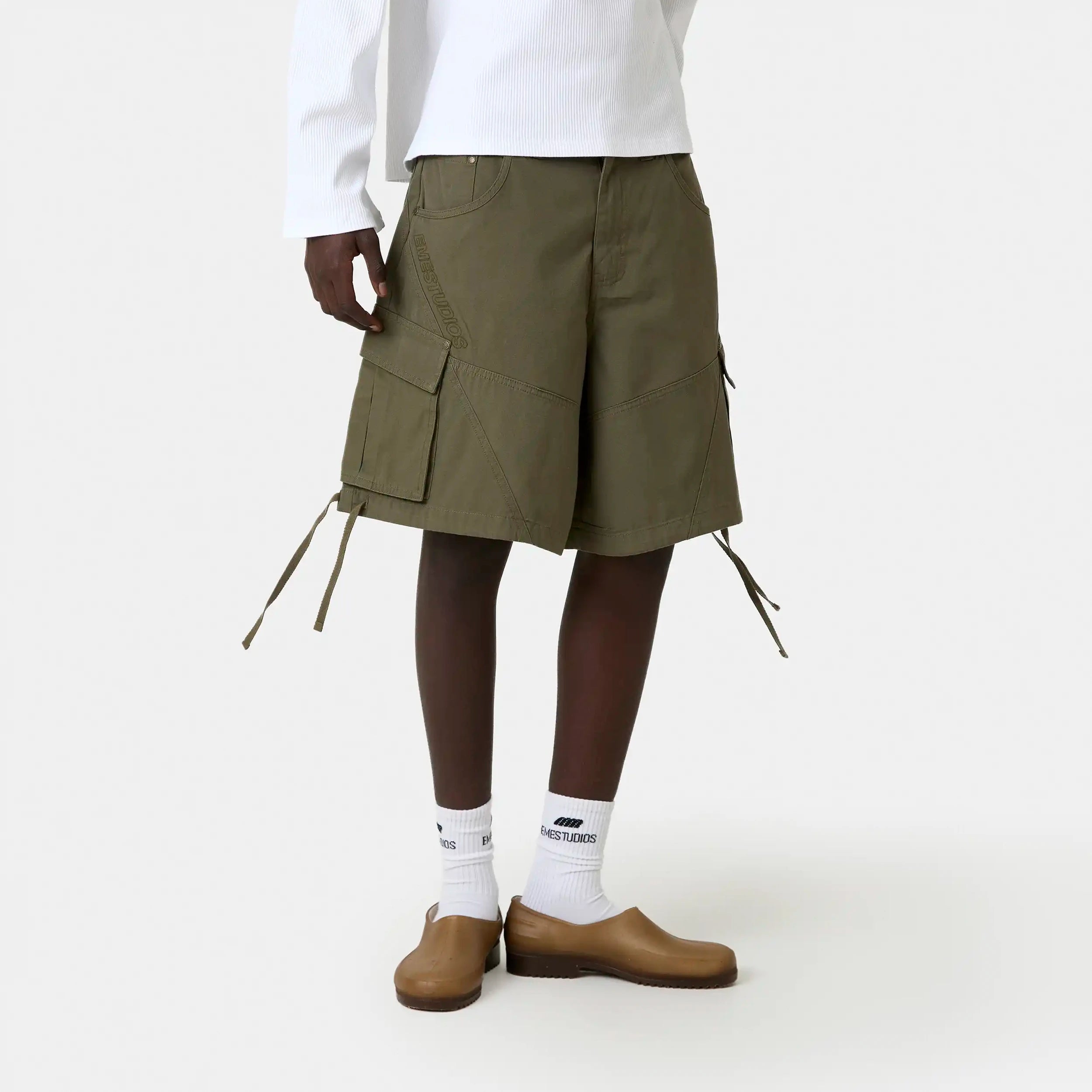 Carrier Olive Cargo Jorts Shorts Eme Studios