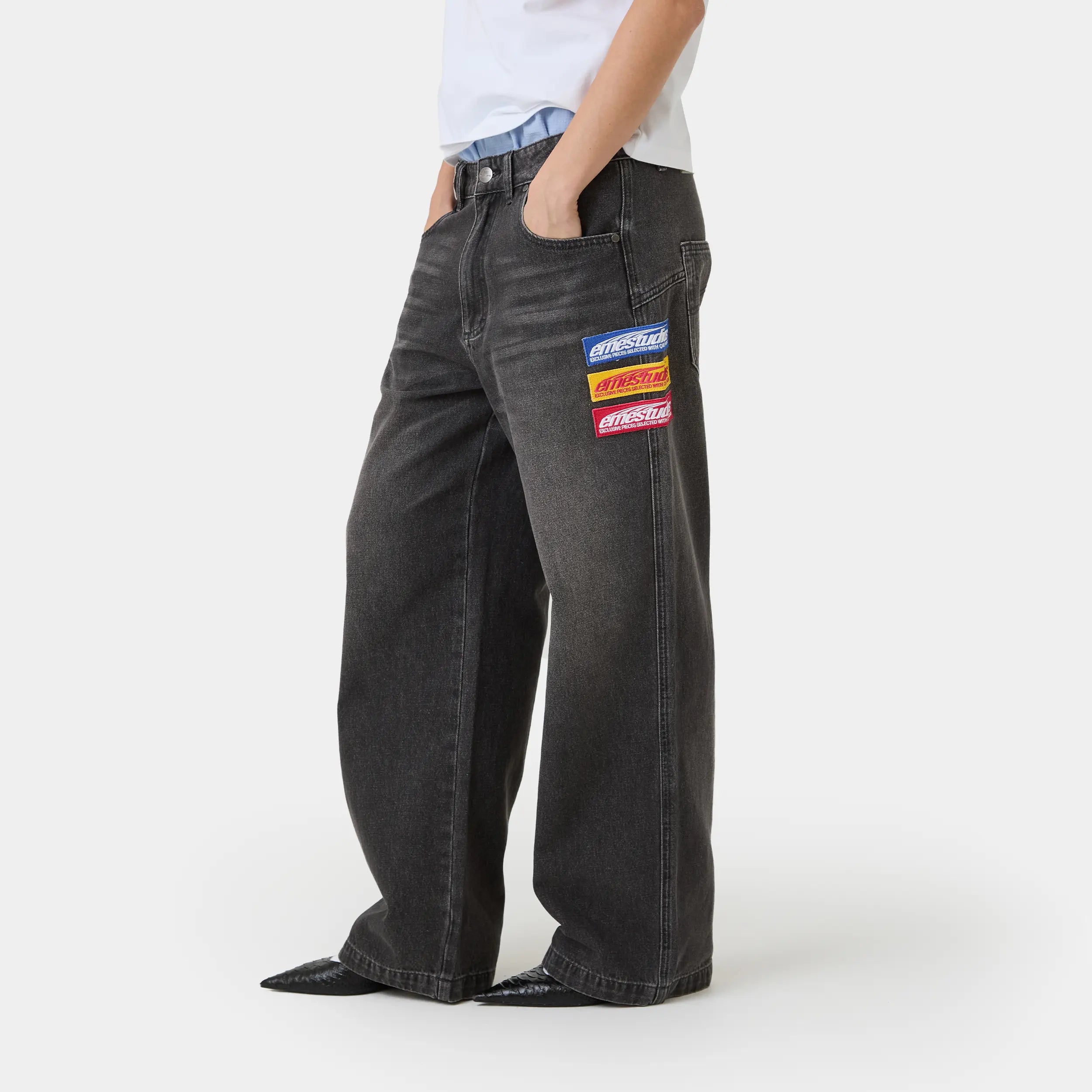 Rough Shadow Denim Pants Pants Eme Studios