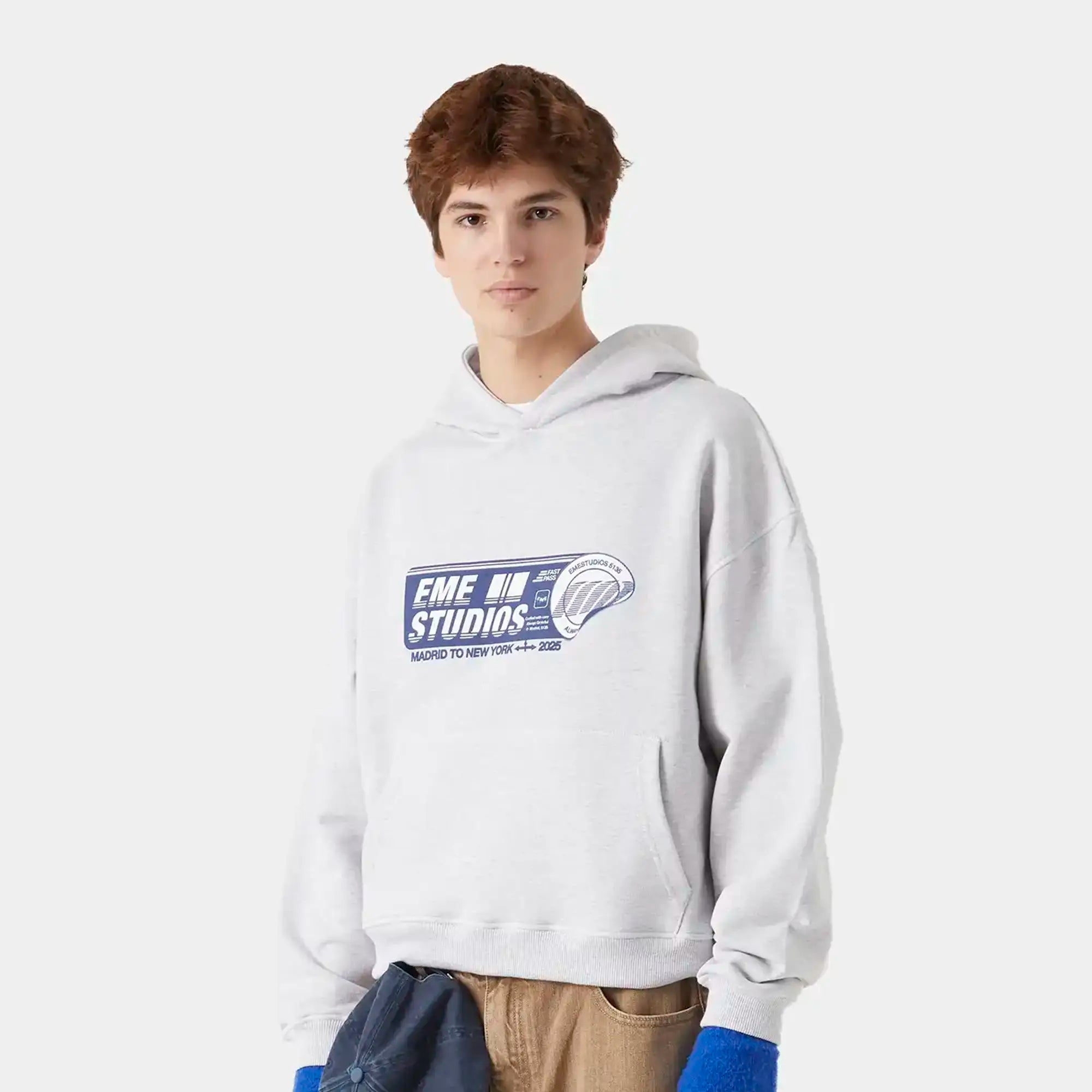 Boarding Pass Heather Grey Hoodie Hoodies eme