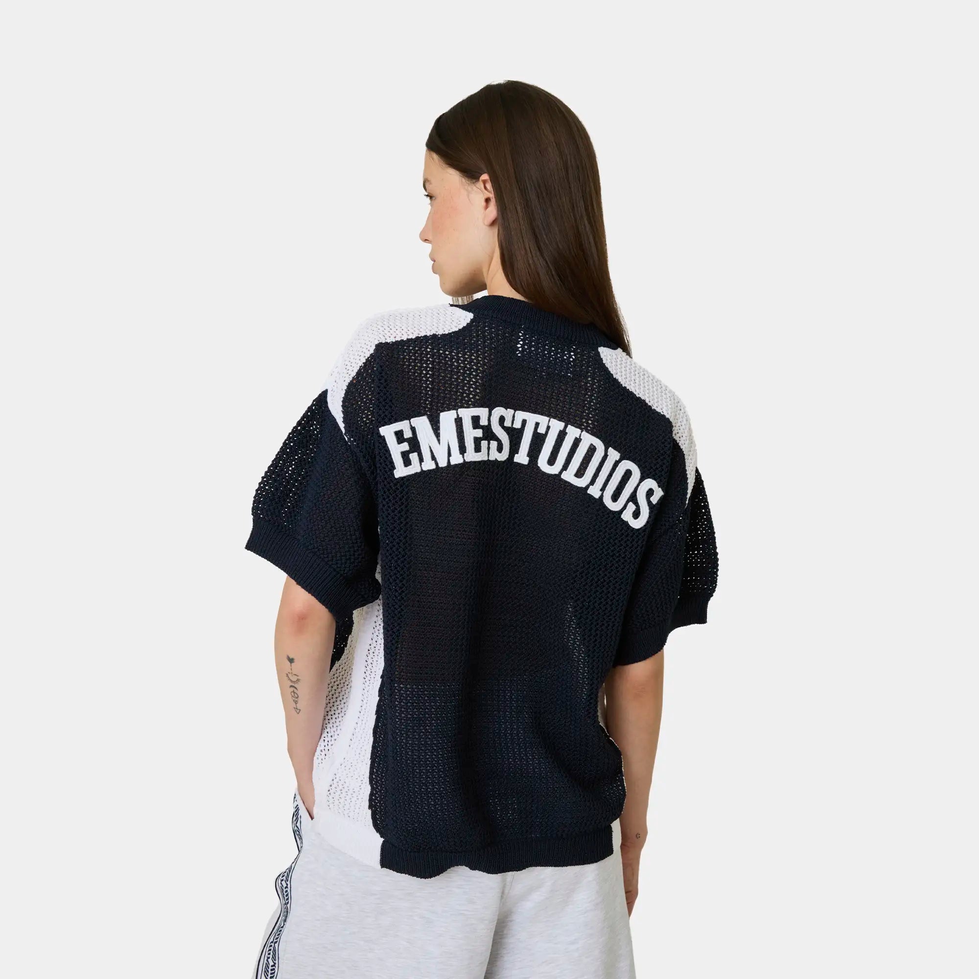 Striker Night Sky Open Knit T-shirts Eme Studios