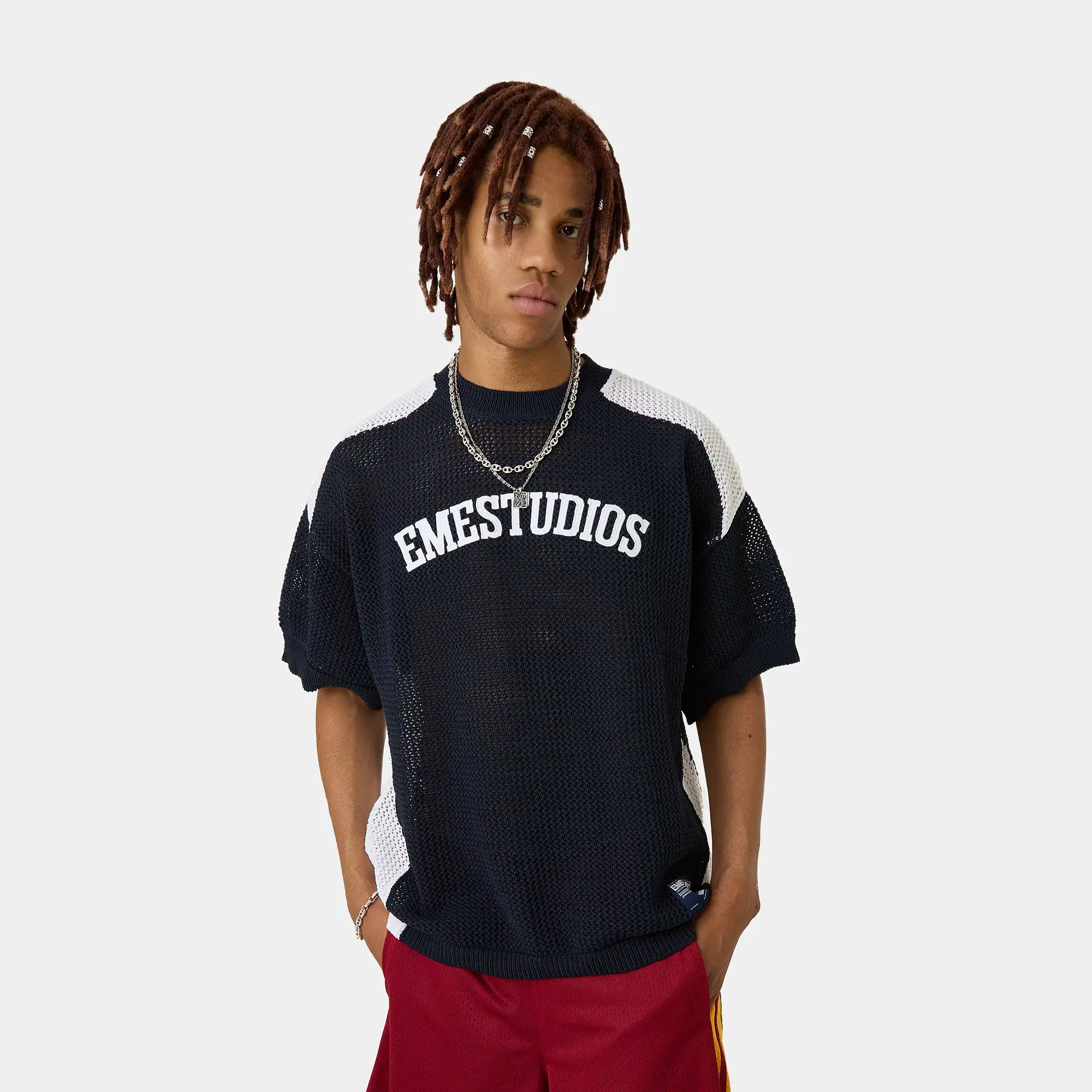 Striker Night Sky Open Knit T-shirts Eme Studios