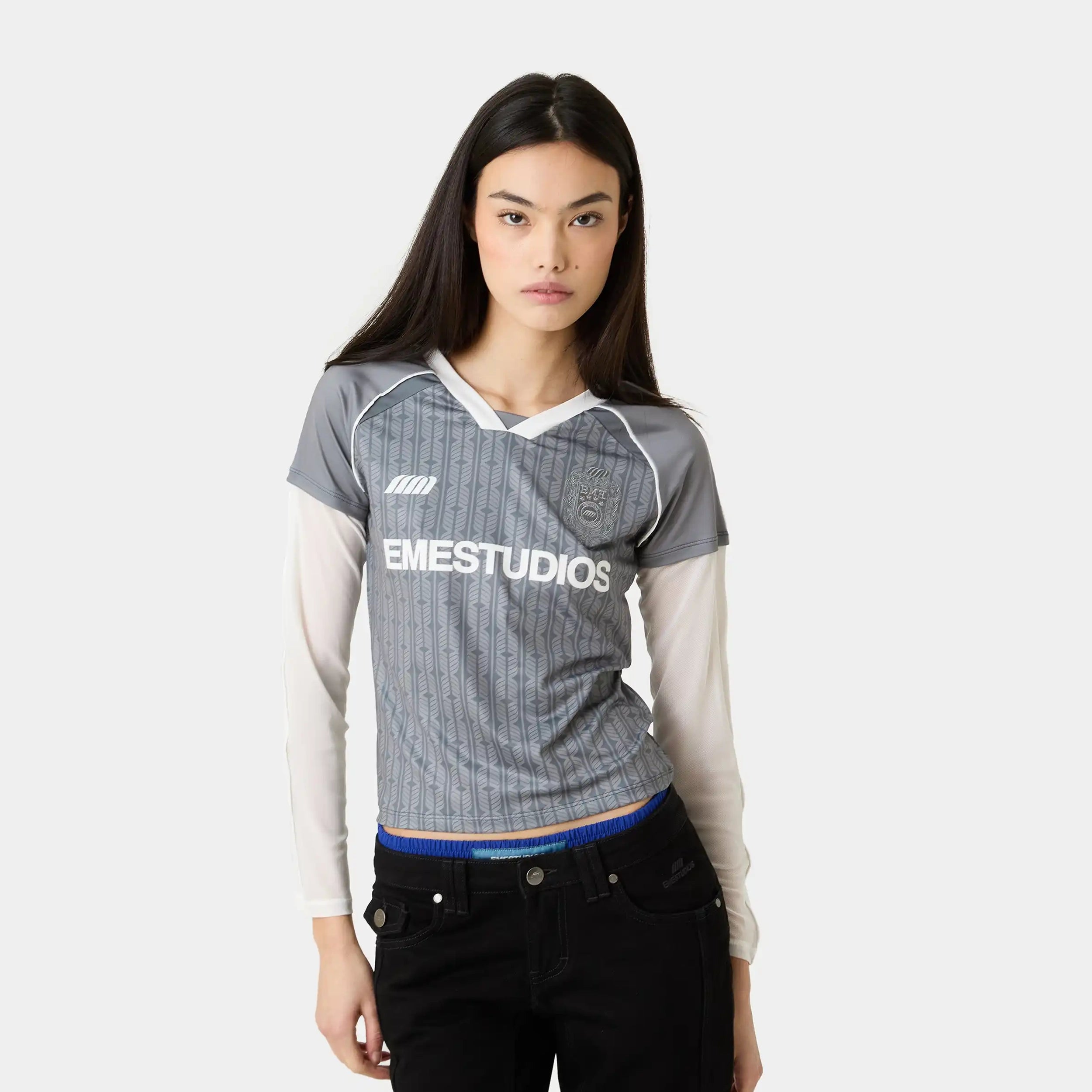 Siri Grey Long Sleeve Woman T-Shirts Eme Studios