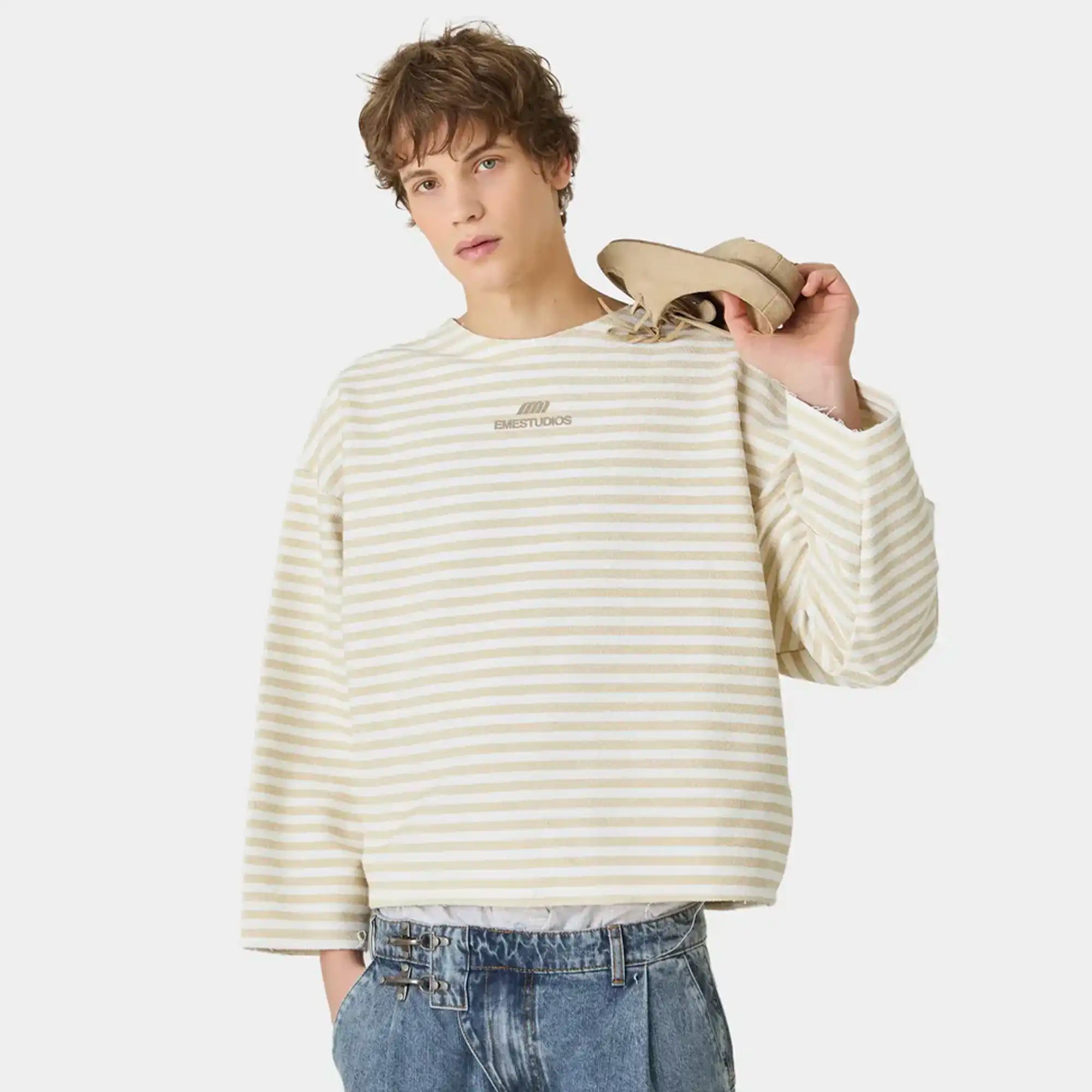 Sade Off Sand Reverse Crewneck Sweatshirts Eme Studios