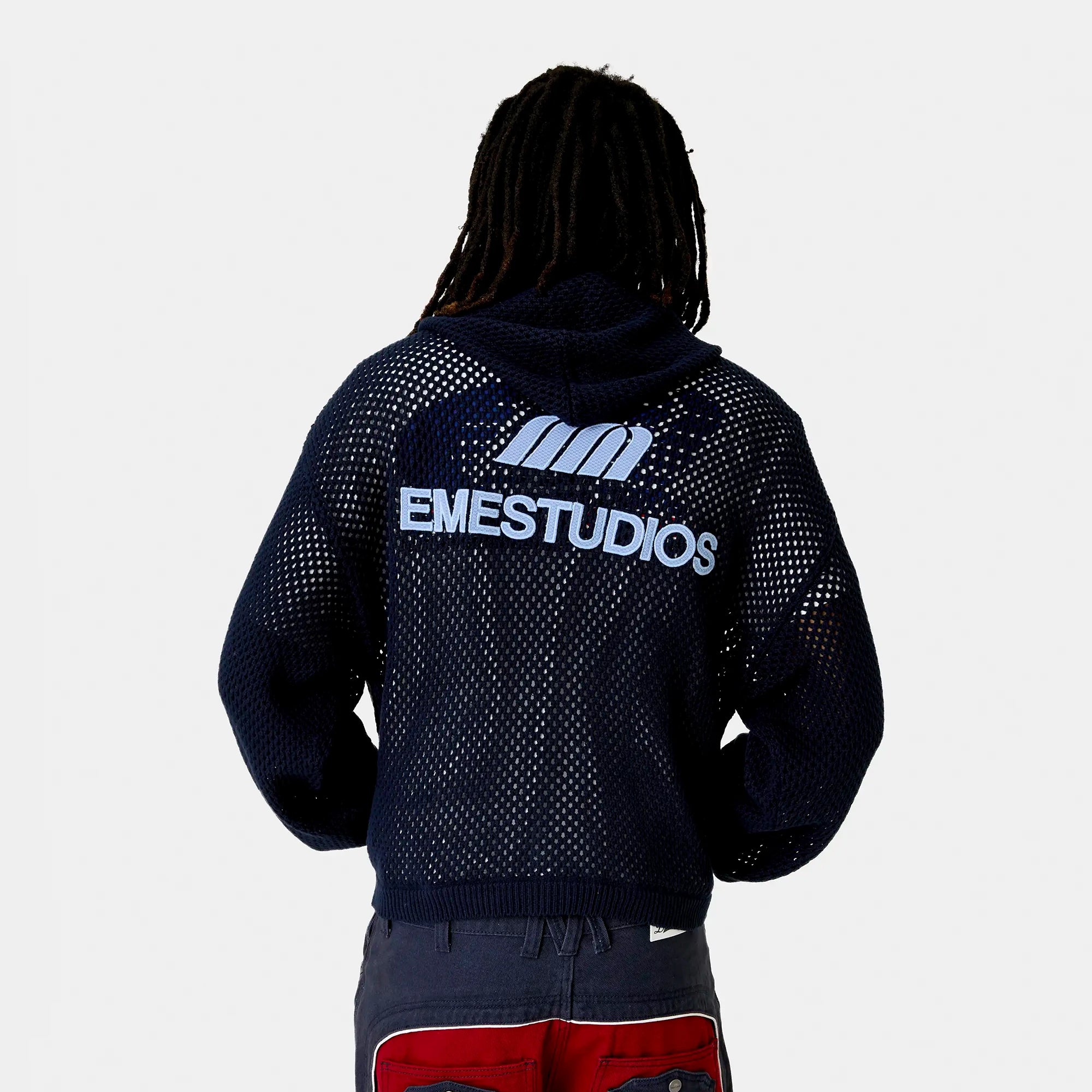 Kyros Navy Zipper Knit Knitwear Eme Studios