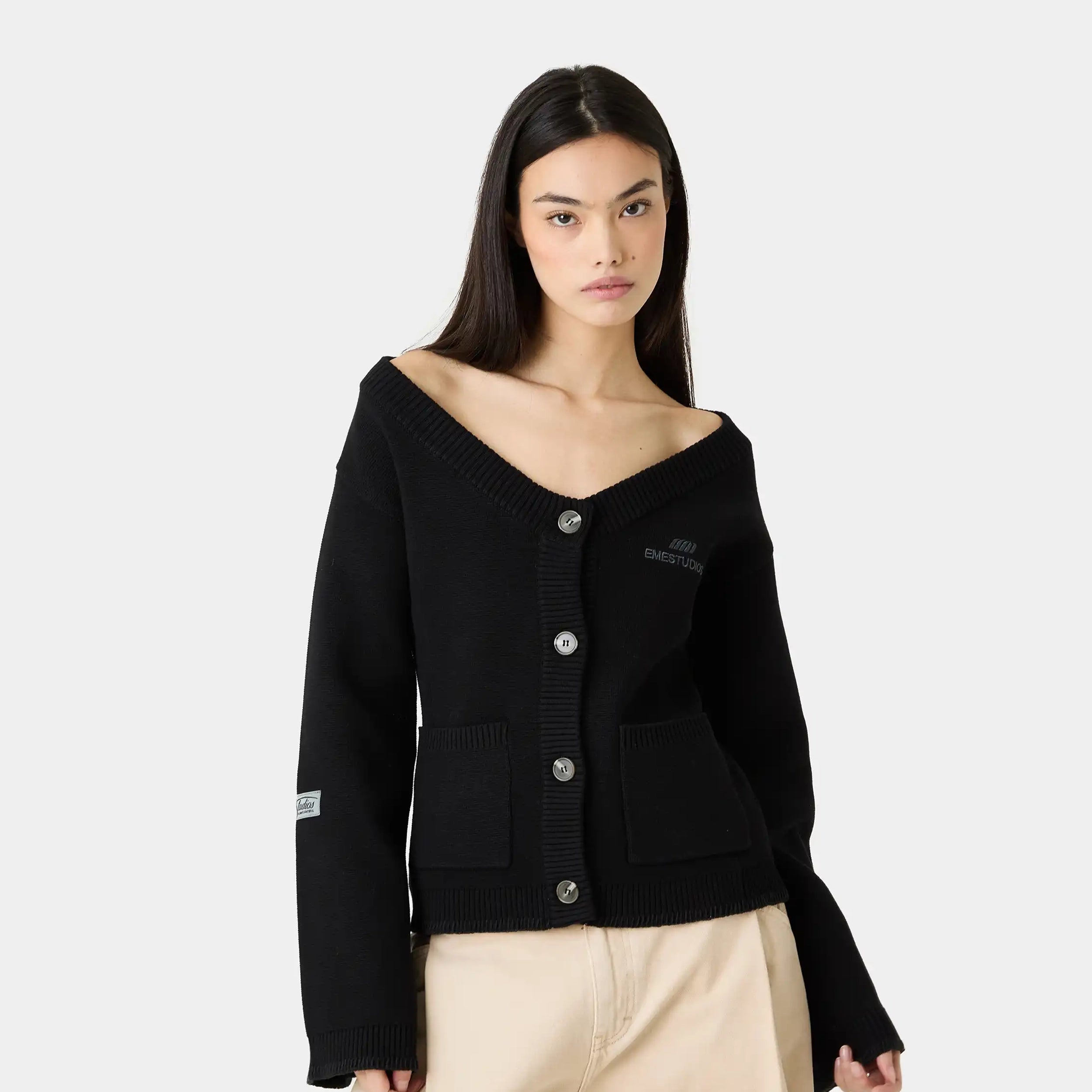 Onyx Shadow Cardigan Woman Knitwear Eme Studios