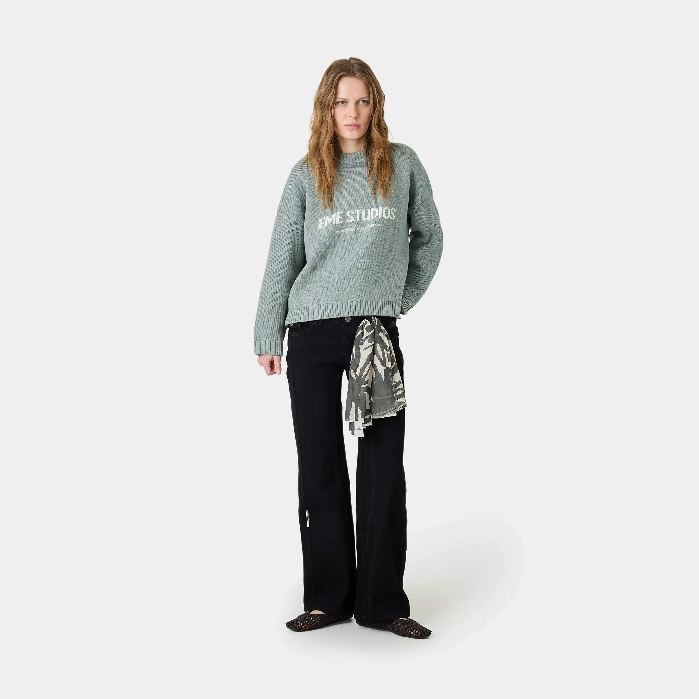 Master Aqua Green Knit Sweater Knitwear eme