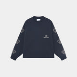 Crown Navy Long Sleeve T-shirts eme