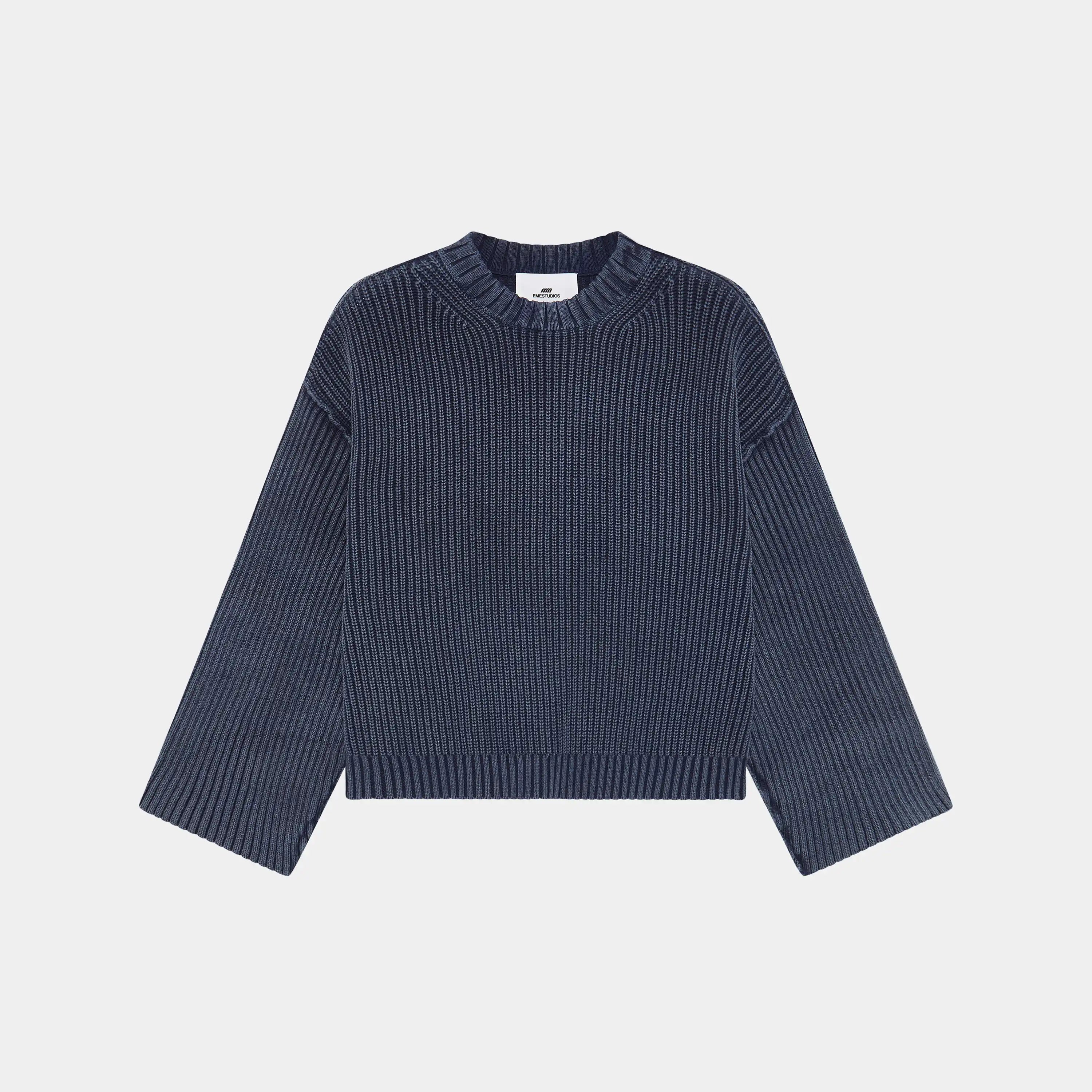 Collective Slate Blue Knit Sweater Knitwear eme