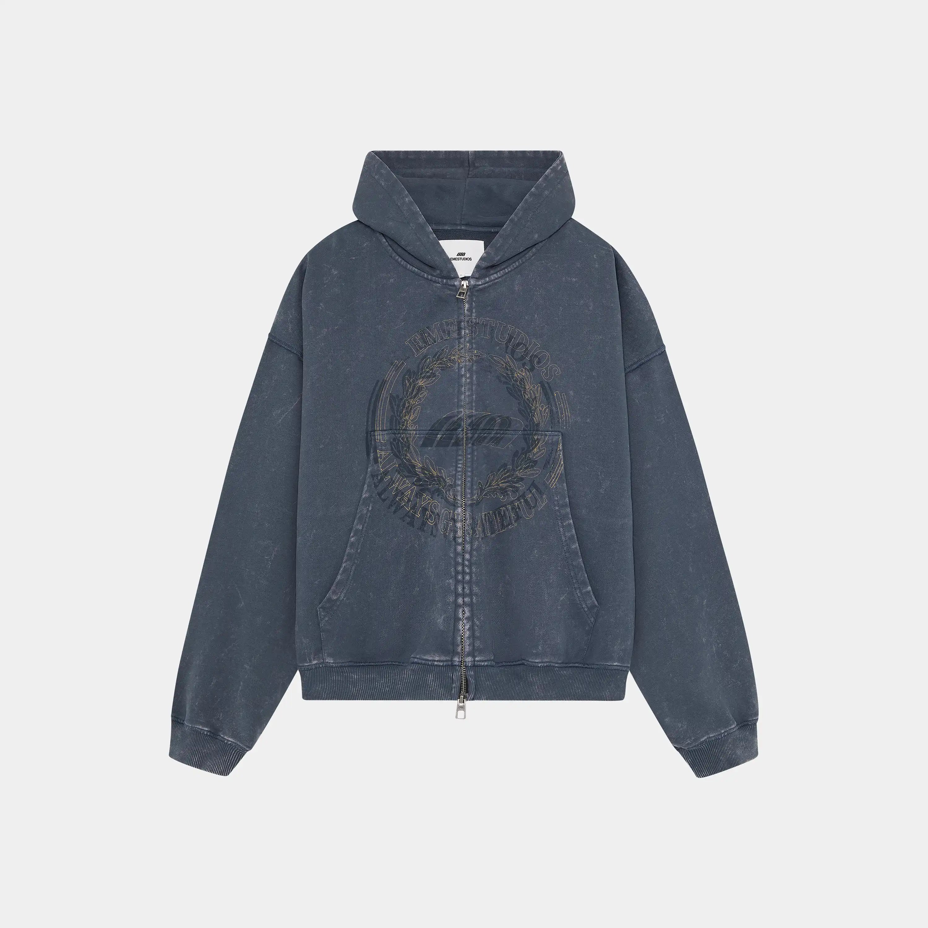 Min Ombre Blue Full Zip Hoodies eme