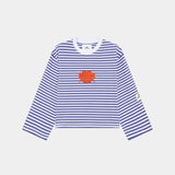 Horizon Striped Deep Cobalt Long Sleeve T-shirts eme