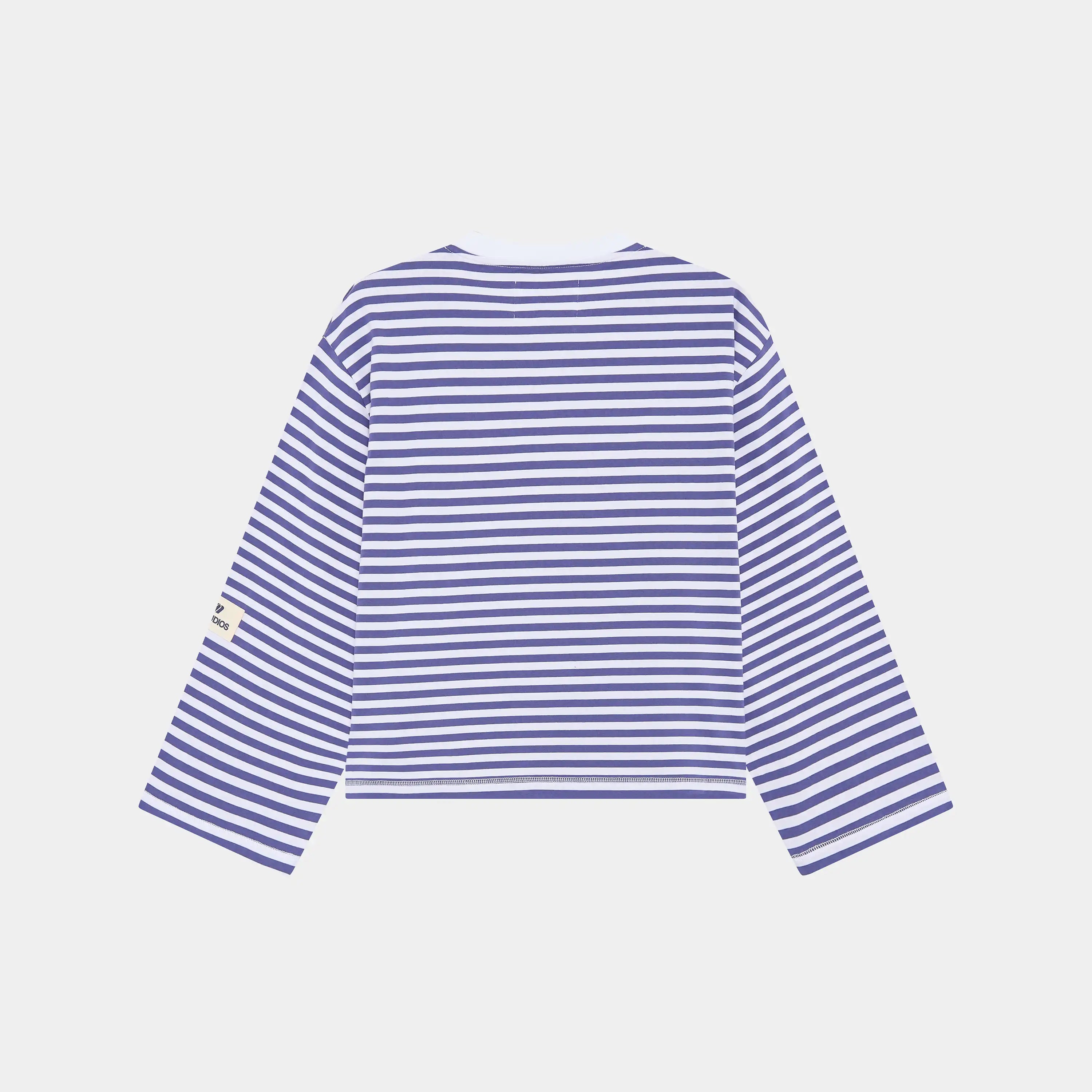 Horizon Striped Deep Cobalt Long Sleeve T-shirts eme