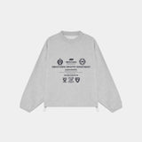Chancellor Heather Grey Oversized Crewneck Sweatshirts Eme Studios