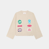 Patches Sand Oversized Crewneck Sweatshirts Eme Studios