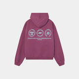 Stamp Maroon Oversized Hoodie Hoodies Eme Studios