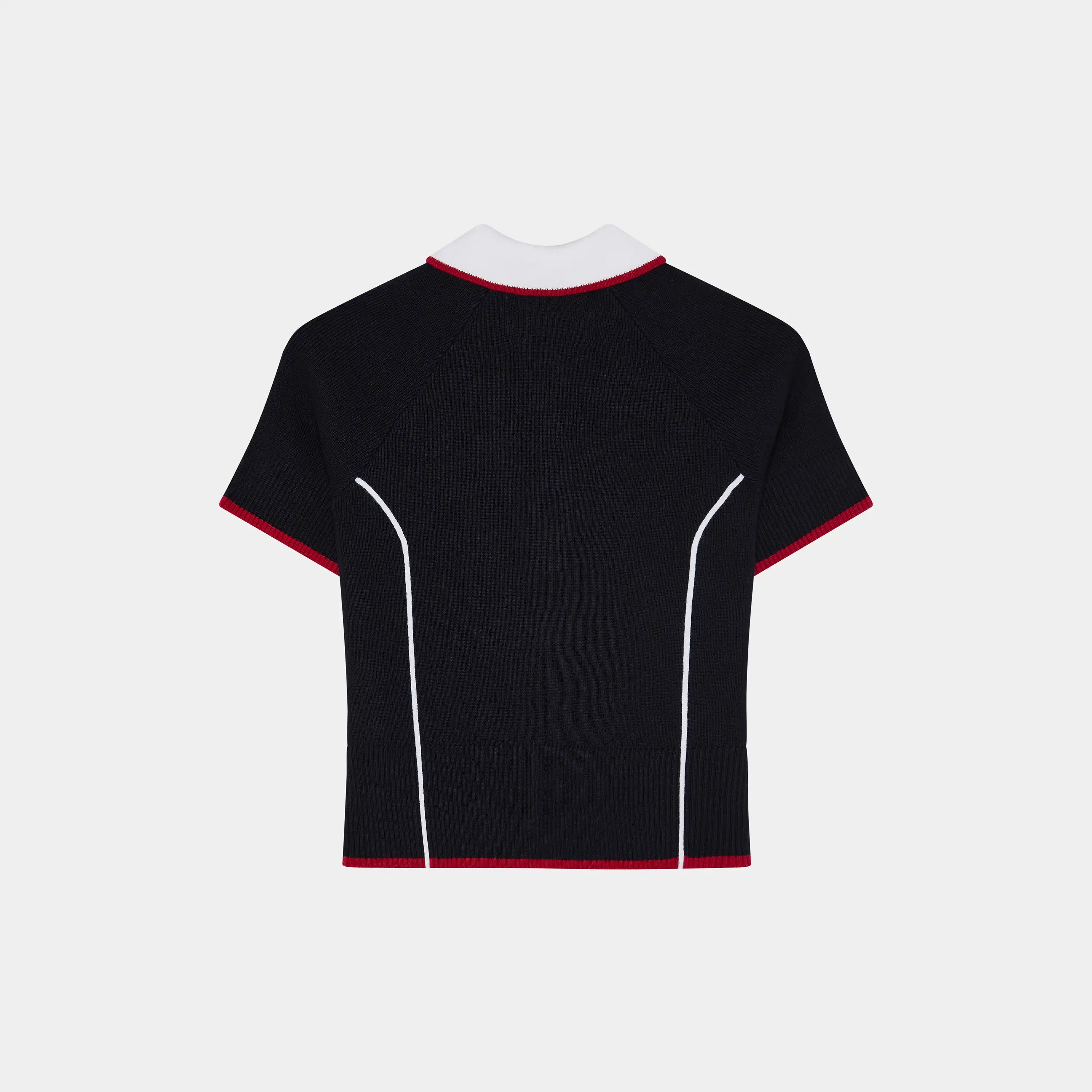 Fete Navy Knit Polo Woman Knitwear Eme Studios