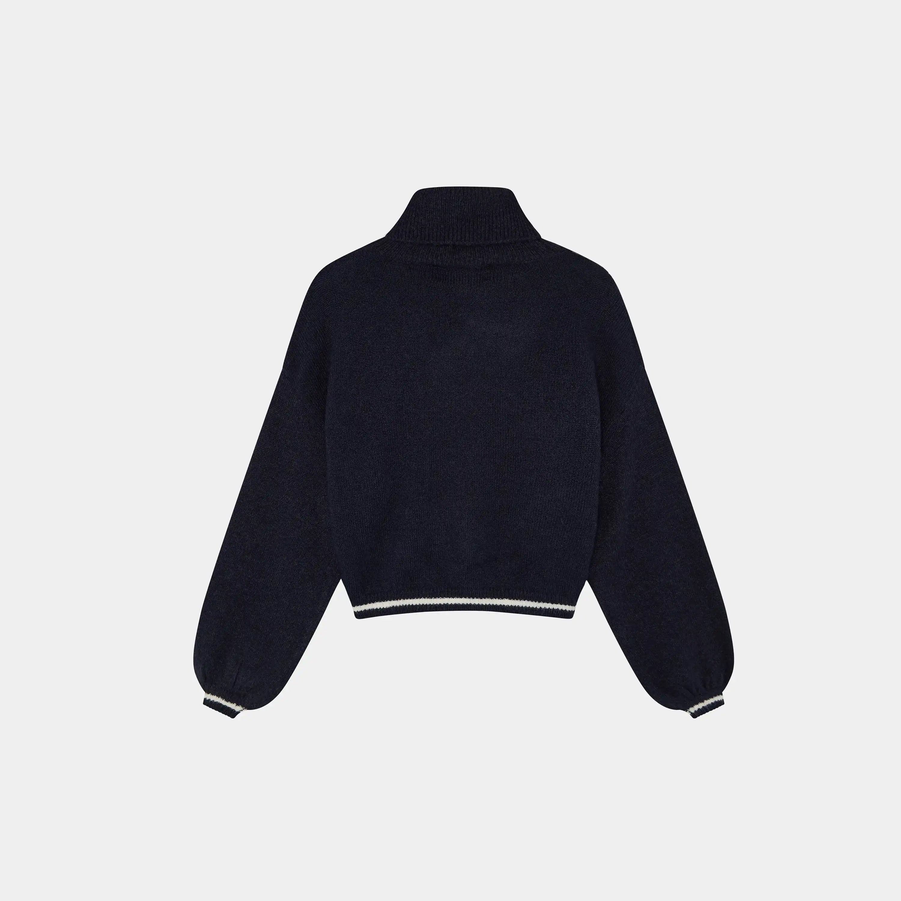 Gummy Navy Turtleneck Knit Woman Knitwear Eme Studios
