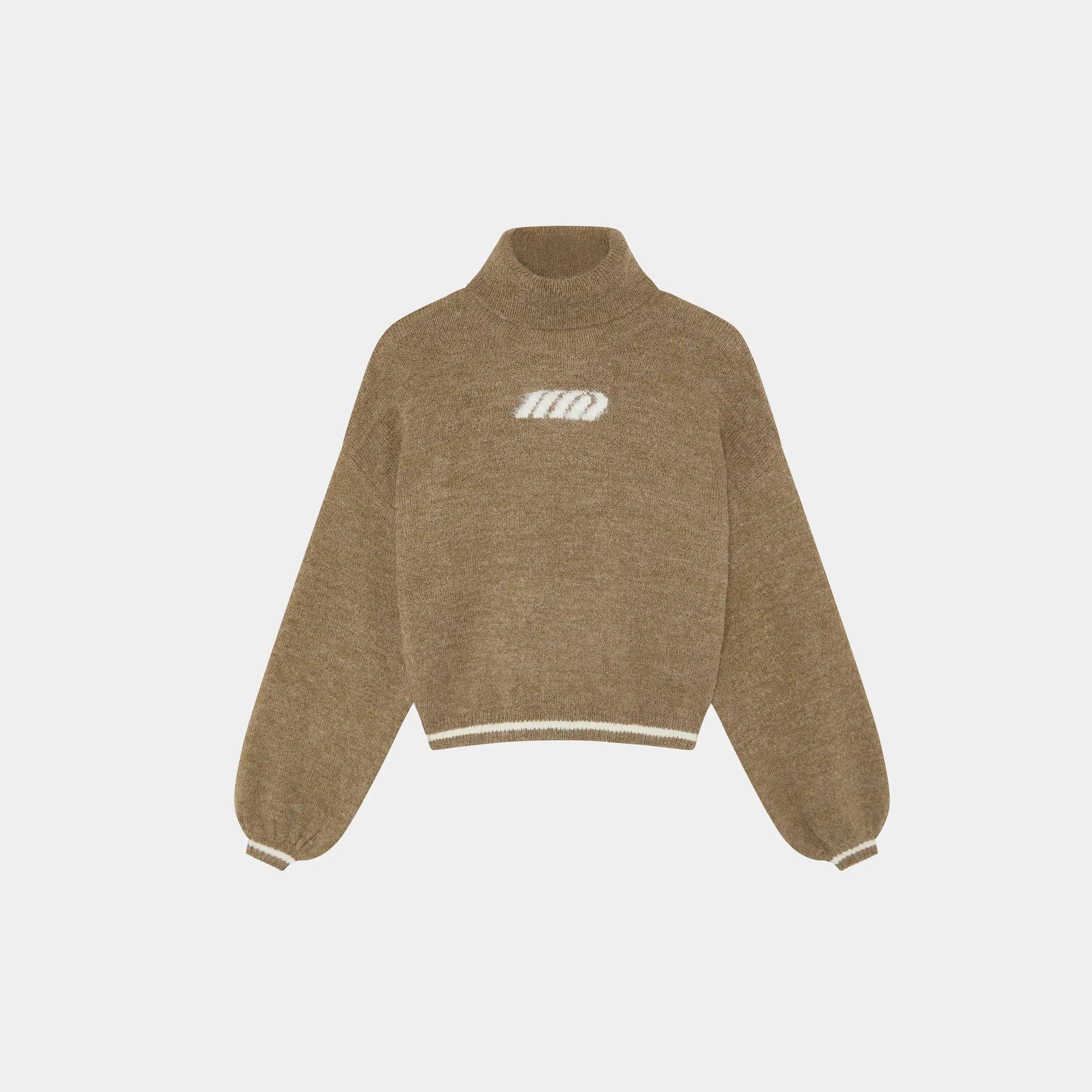 Gummy Camel Brown Turtleneck Knit