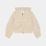 Zoe Off Sand Zipper Knit Woman Knitwear Eme Studios