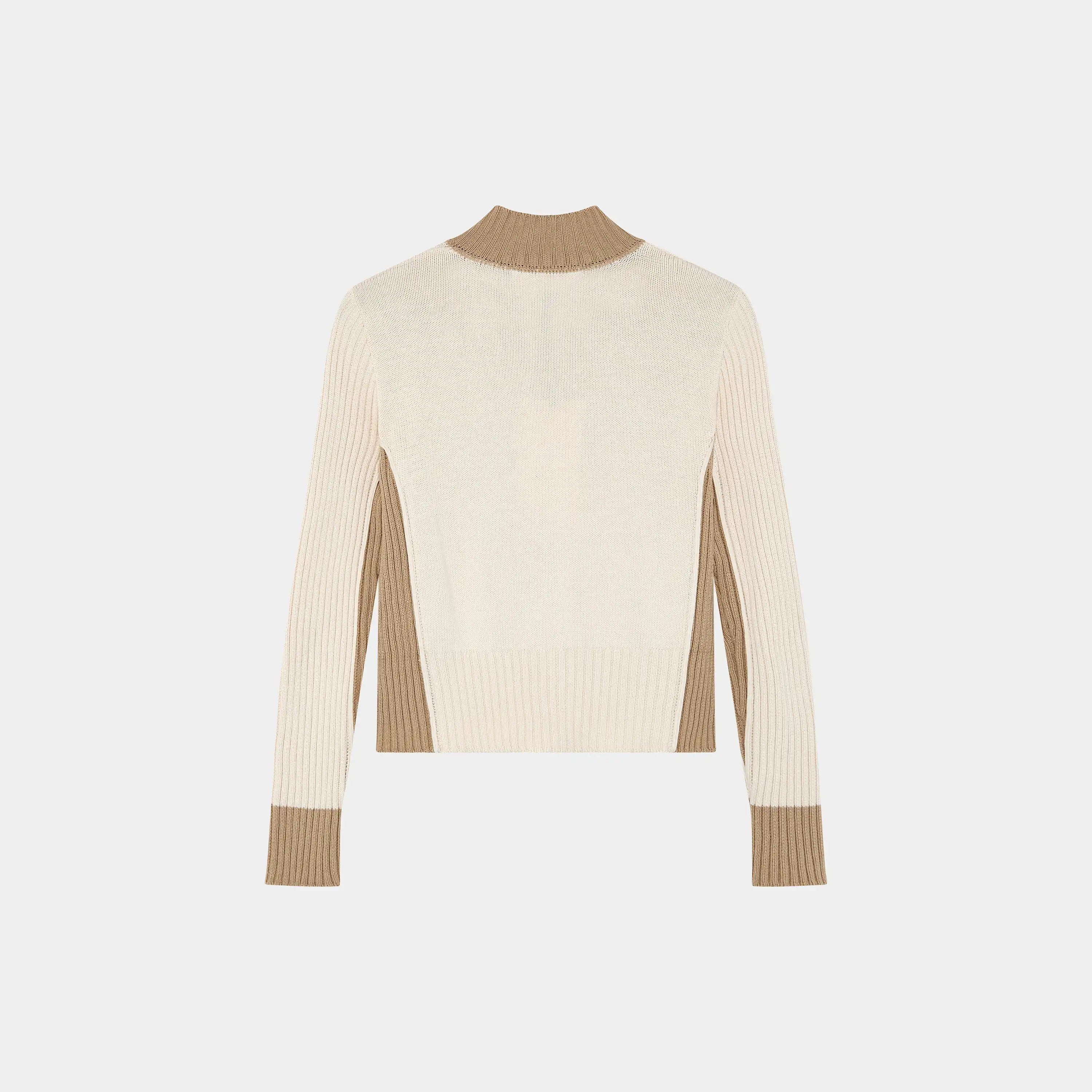 Betty Off Sand Zipper Knit Woman Knitwear Eme Studios