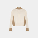 Betty Off Sand Zipper Knit Woman Knitwear Eme Studios