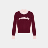 Betty Burgundy Zipper Knit Woman Knitwear Eme Studios
