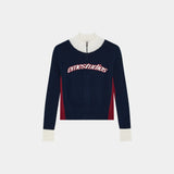 Betty Navy Zipper Knit Woman Knitwear Eme Studios