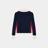 Betty Navy Zipper Knit Woman Knitwear Eme Studios