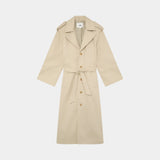 Gadget Light Camel Trench Jacket Woman Outerwear Eme Studios
